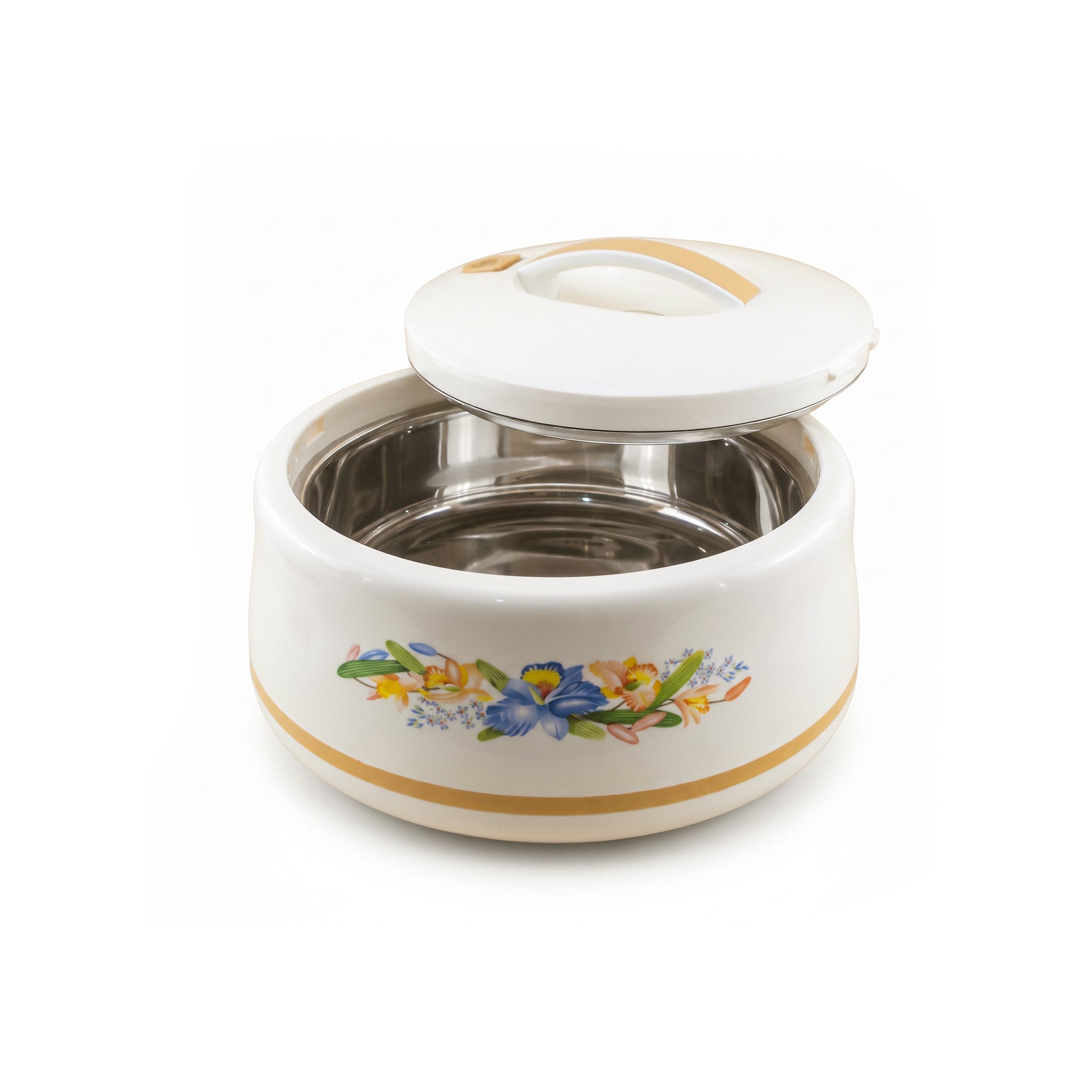 Rolex Off-White Plastic Food Warmer With Stainless Steel Bowl