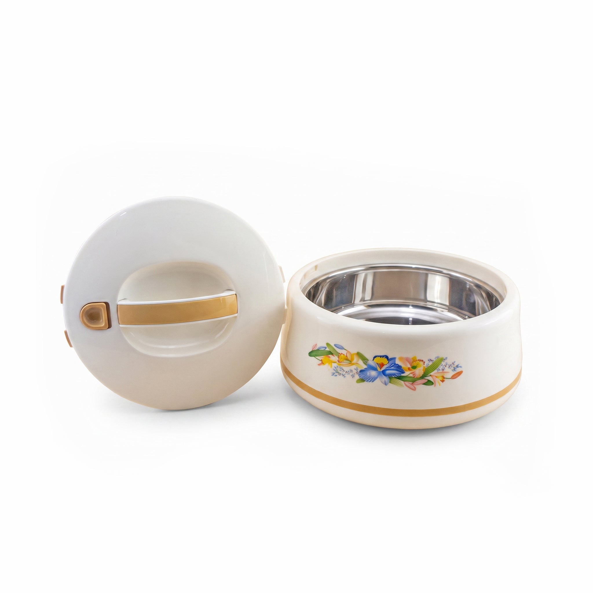 Rolex Off-White Plastic Food Warmer With Stainless Steel Bowl