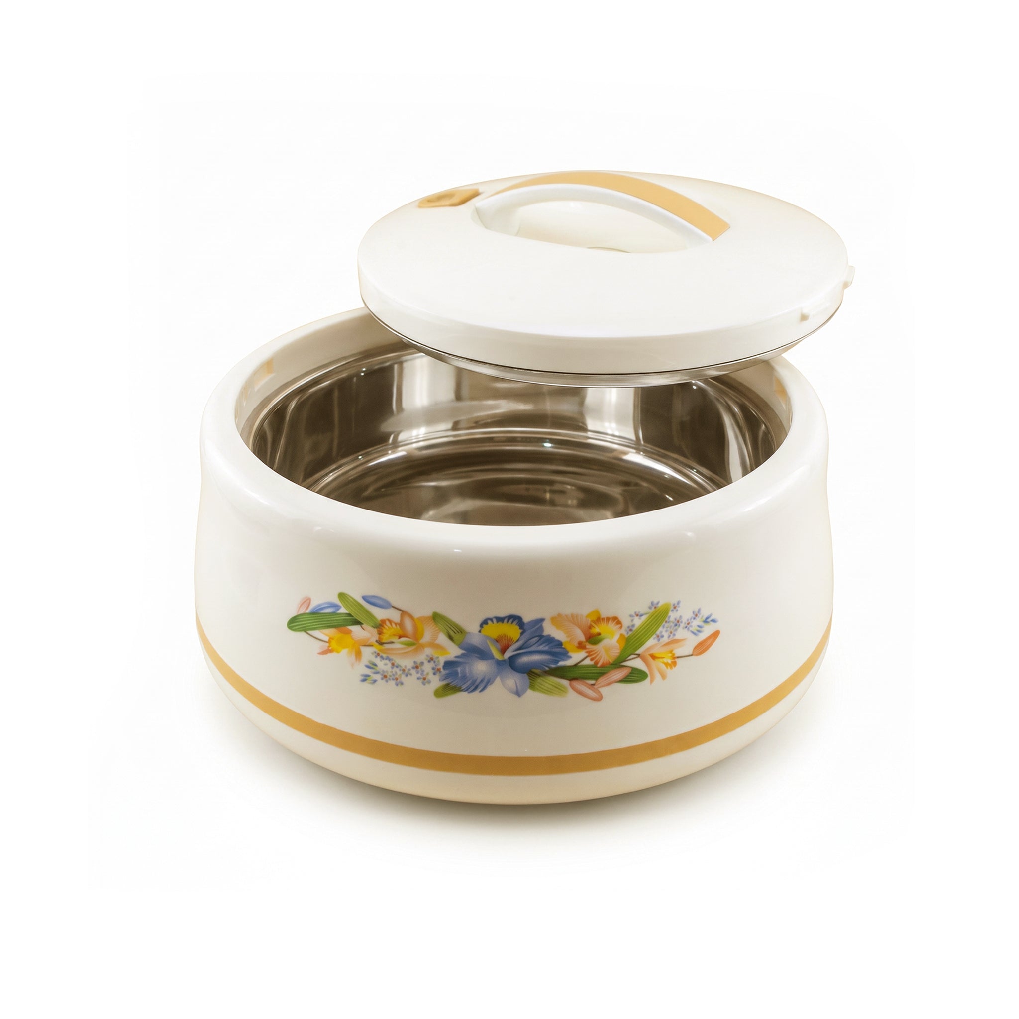 Rolex Off-White Plastic Food Warmer With Stainless Steel Bowl
