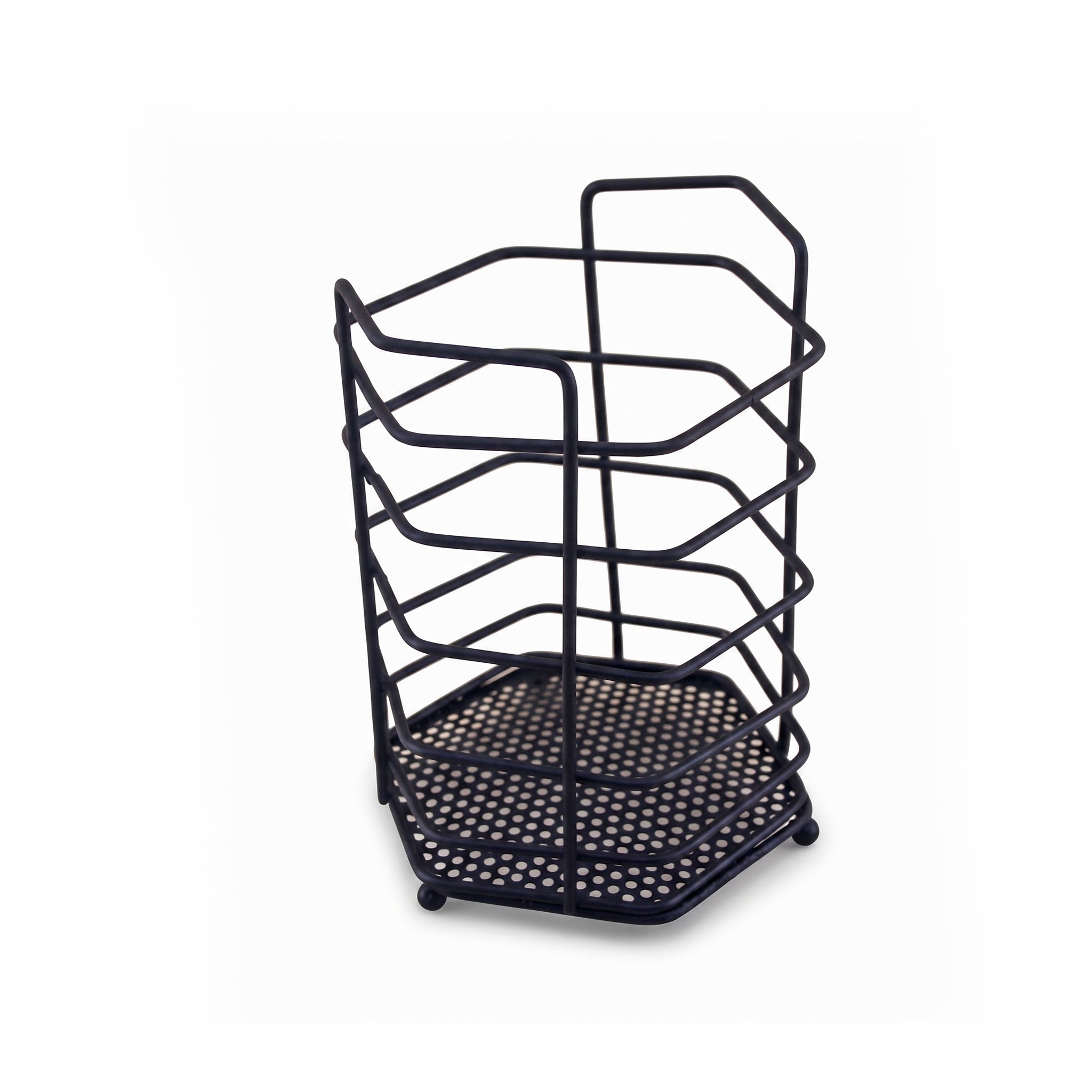 A.T Hexagonal Stainless Steel Kitchen Cutlery Holder