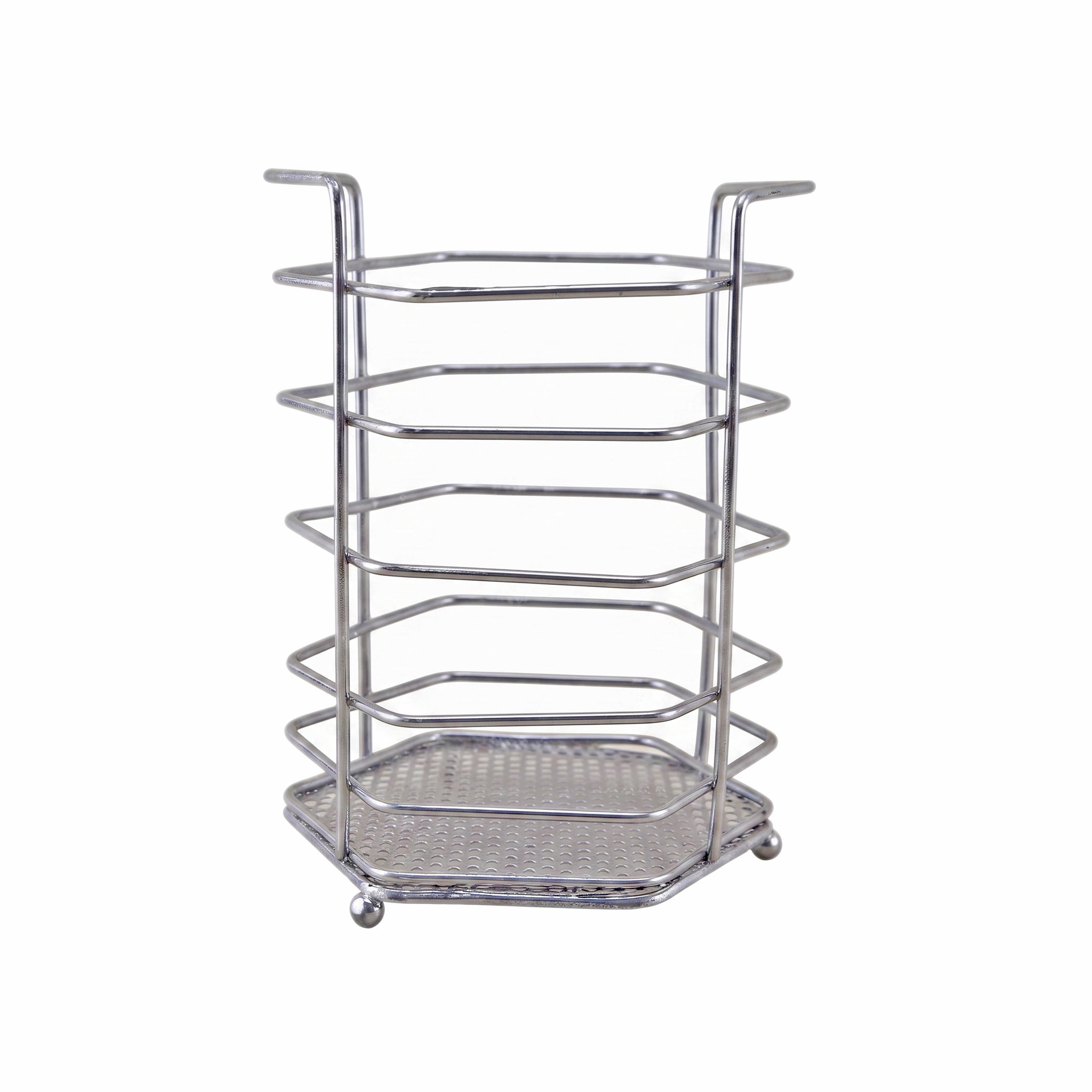 A.T Hexagonal Stainless Steel Kitchen Cutlery Holder