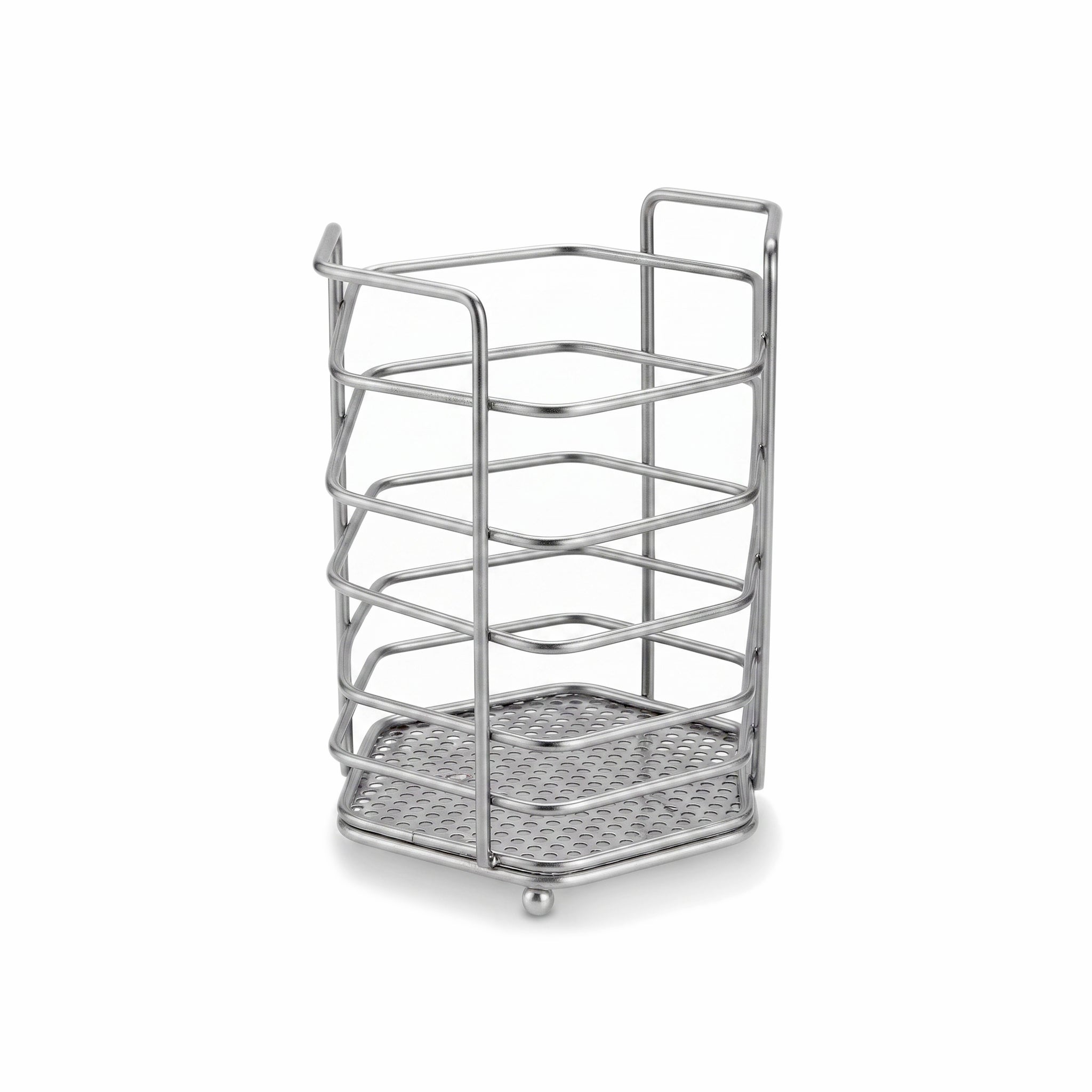 A.T Hexagonal Stainless Steel Kitchen Cutlery Holder