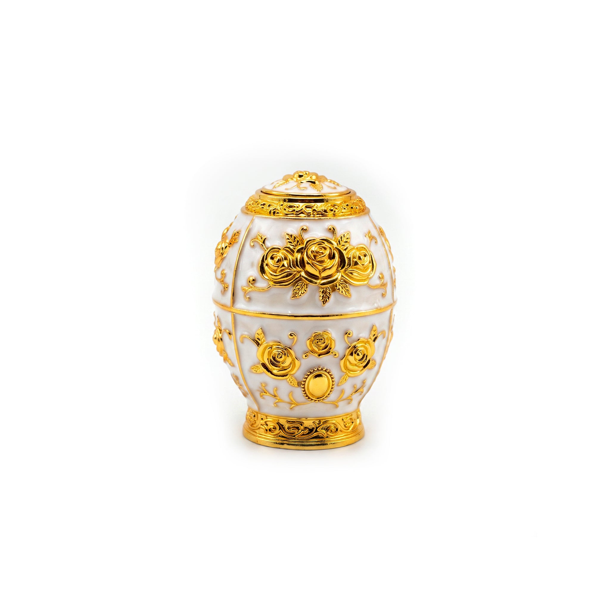 Fancy Metal Round Golden & Silver Toothpick Holder