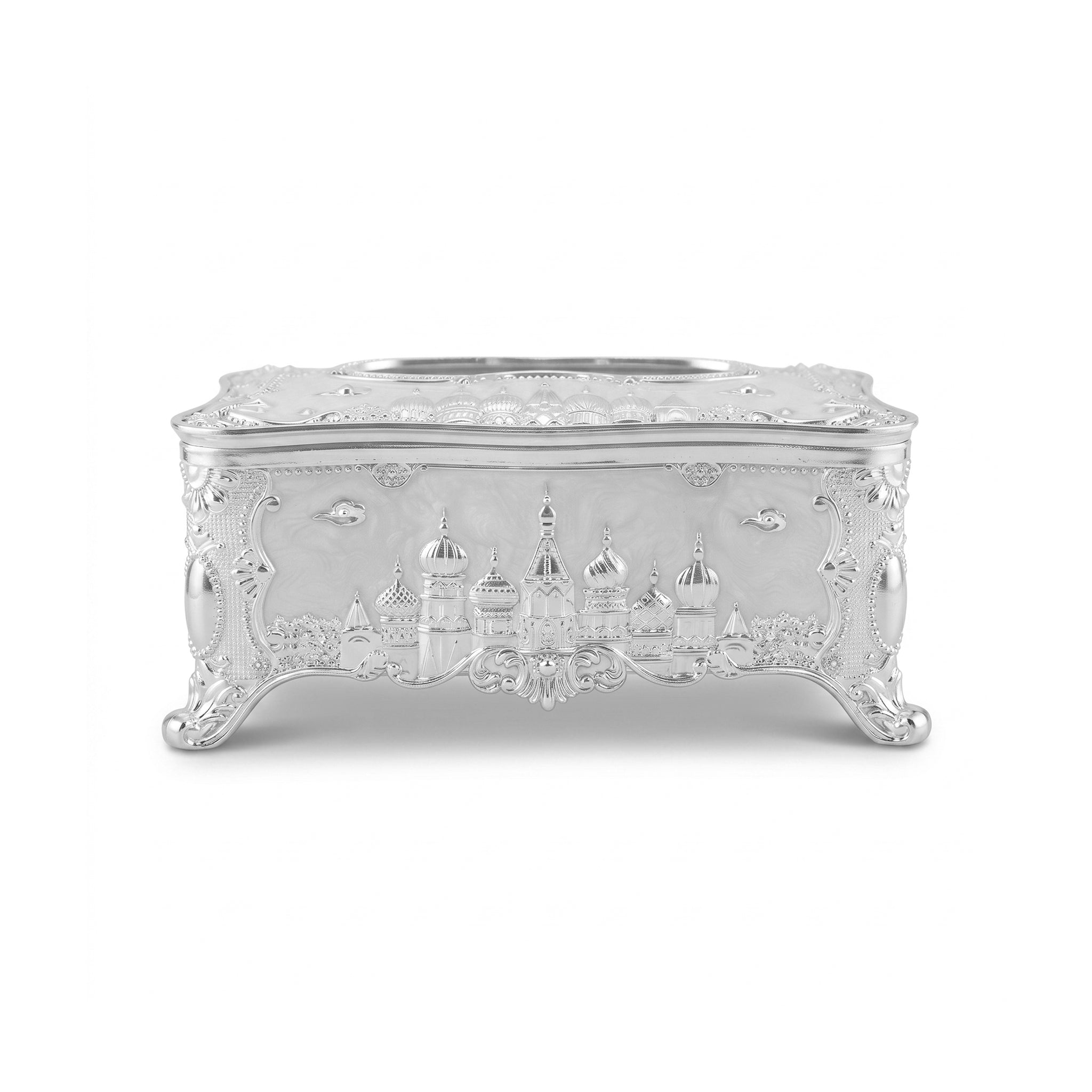 Fancy Silver Palace Design Decorative Tissue Box Holder