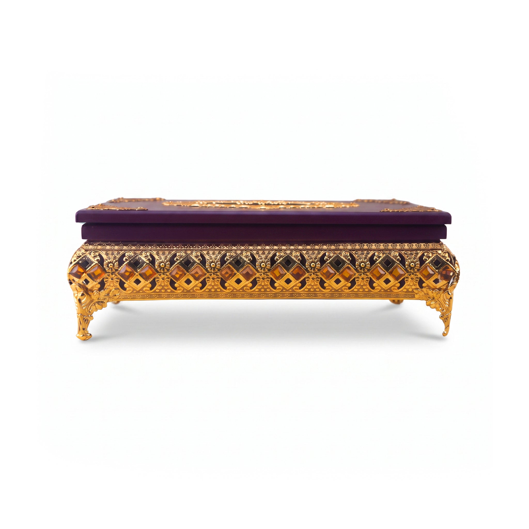Fancy Luxury Wooden & Gold Tissue Box Holder