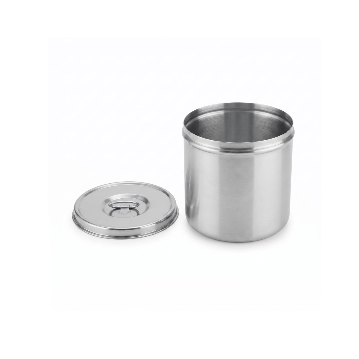 R/S Stainless Steel Cylindrical Storage Container Kaka Bawa Sons