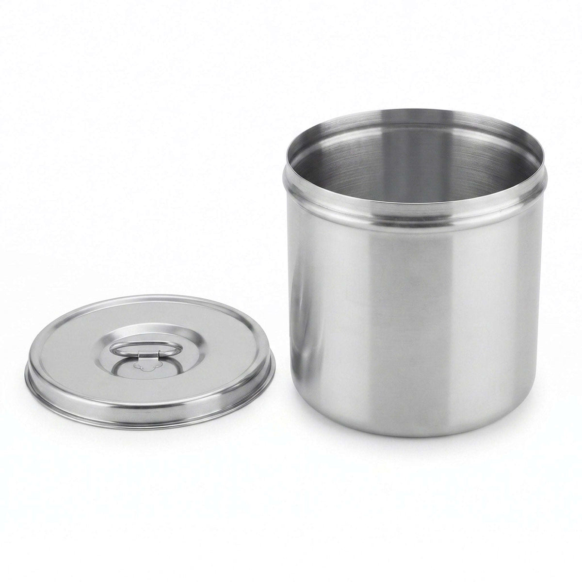 R/S Stainless Steel Cylindrical Storage Container Kaka Bawa Sons
