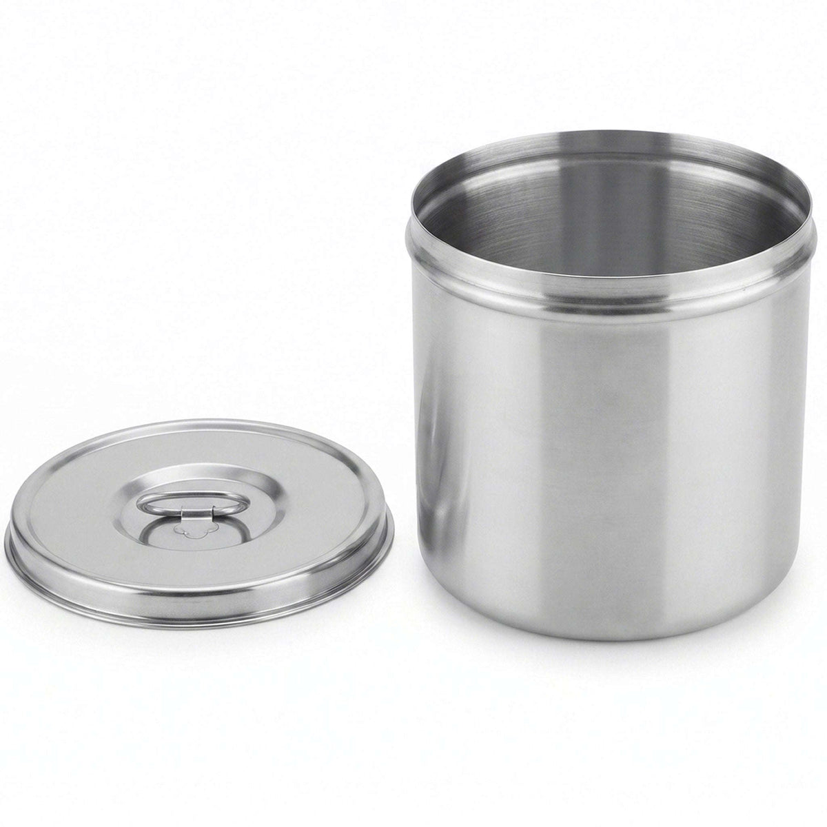 R/S Stainless Steel Cylindrical Storage Container Kaka Bawa Sons