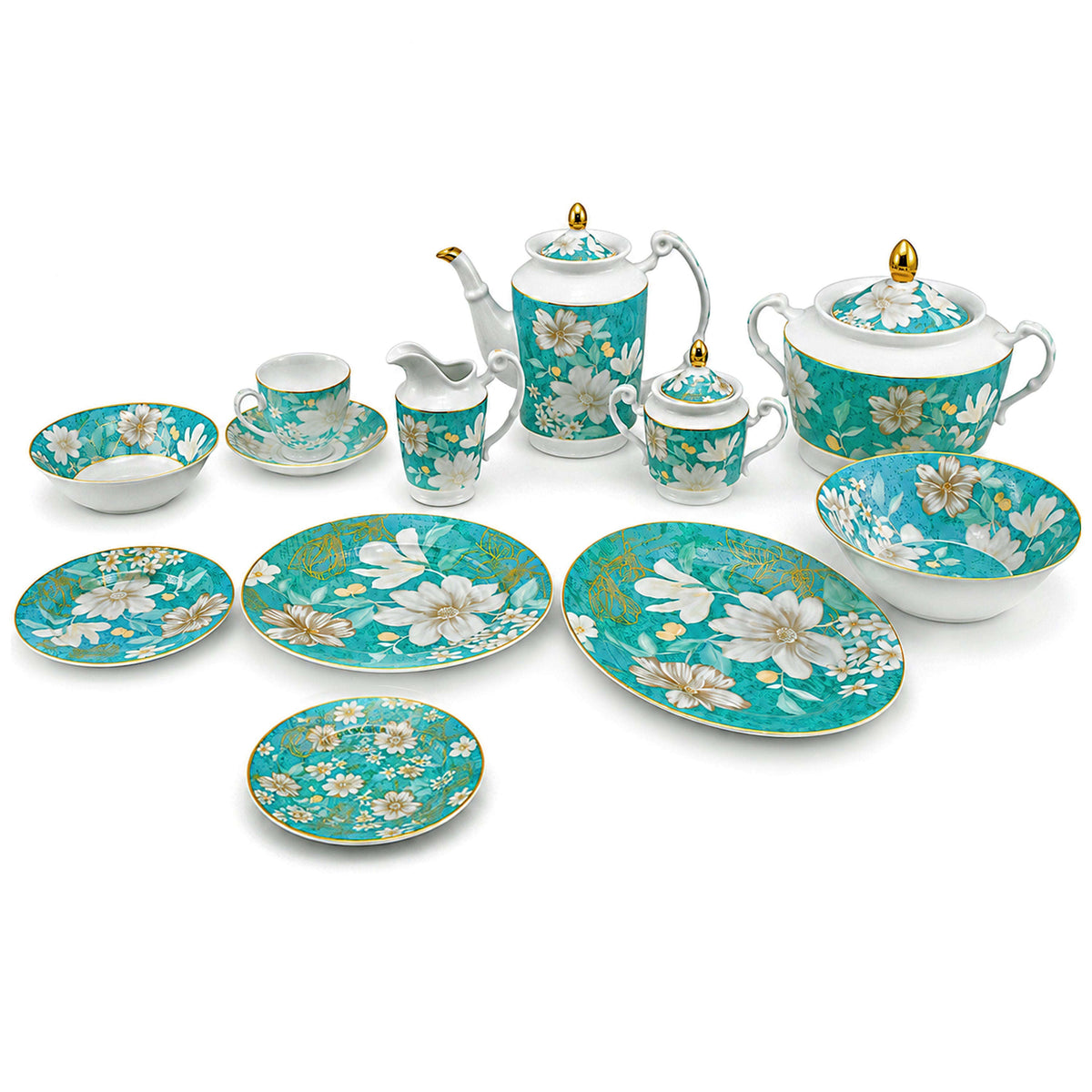 Royal 61-Pieces 8-Serving New Bone Dinner Set SN-Series Kaka Bawa Sons