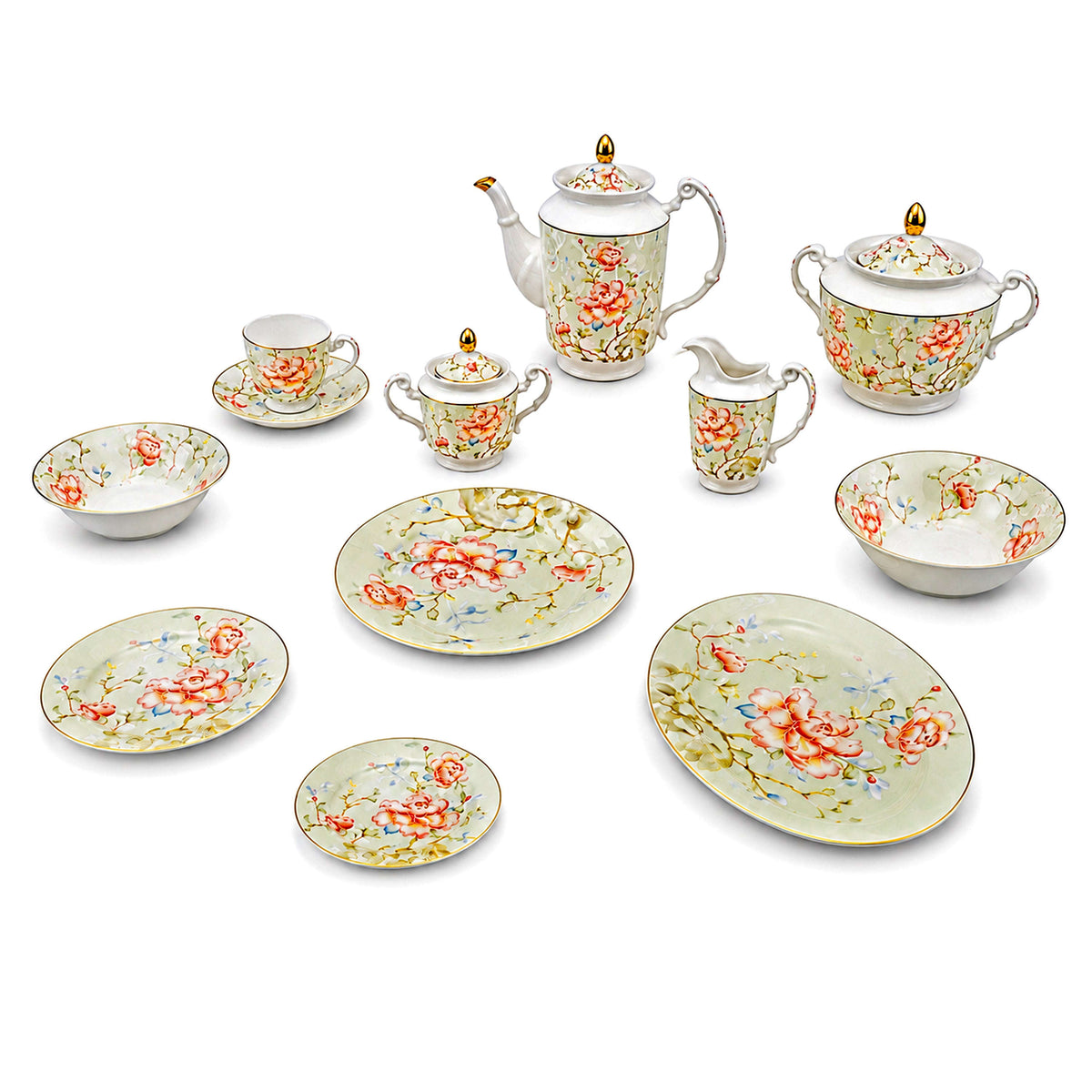 Royal 61-Pieces 8-Serving New Bone Dinner Set SN-Series Kaka Bawa Sons