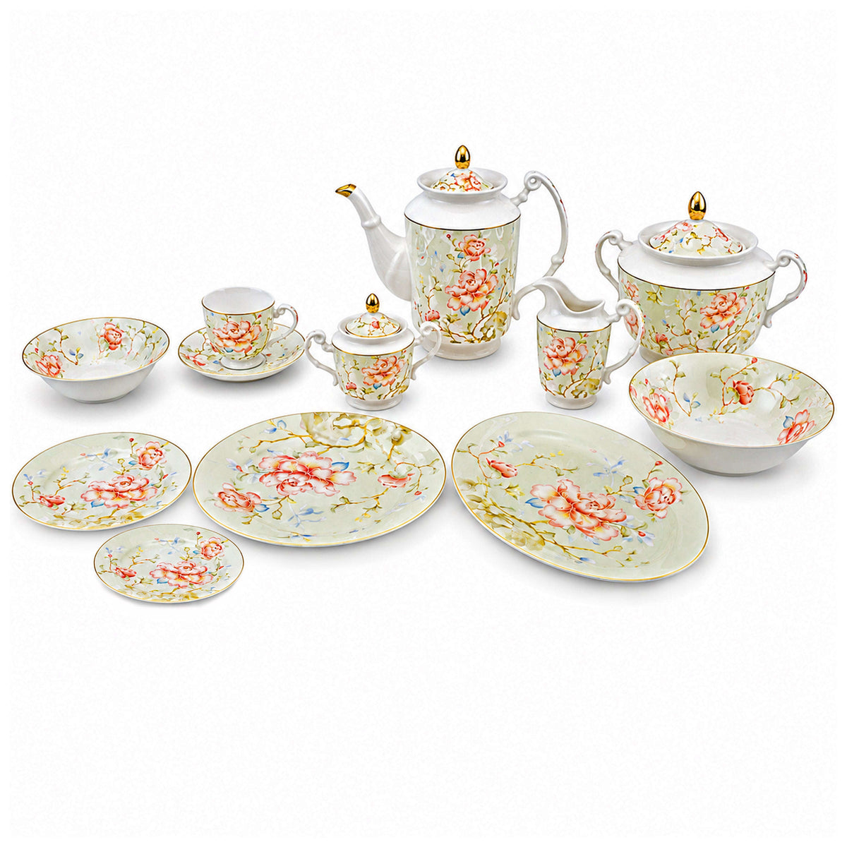 Royal 61-Pieces 8-Serving New Bone Dinner Set SN-Series Kaka Bawa Sons