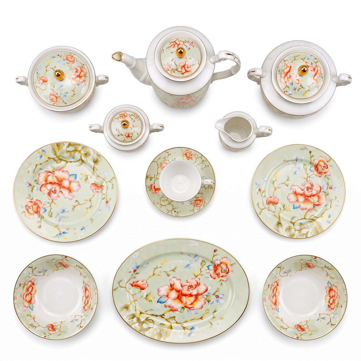 Royal 61-Pieces 8-Serving New Bone Dinner Set SN-Series Kaka Bawa Sons