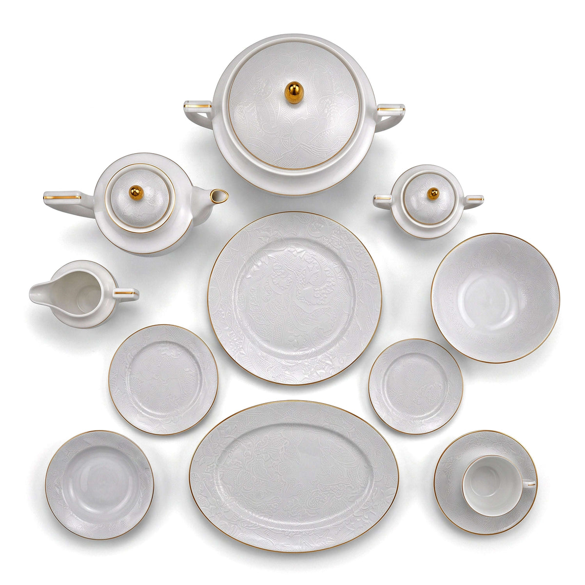 Royal 61-Pieces 8-Serving New Bone Dinner Set SN-Series Kaka Bawa Sons