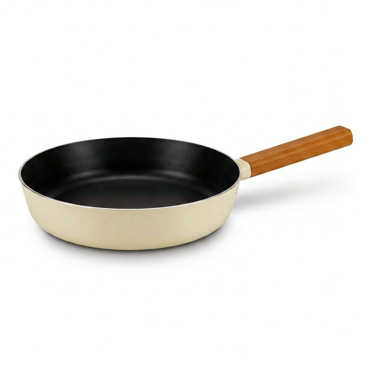 Danny Home Dual Color Beige & Black Aluminium Non Stick Induction Frying Pan Kaka Bawa Sons