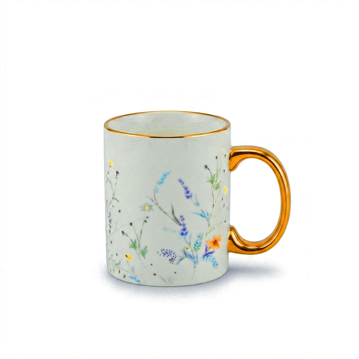 Danny Home 320 ML Gold Handle Ceramic Mug Kaka Bawa Sons