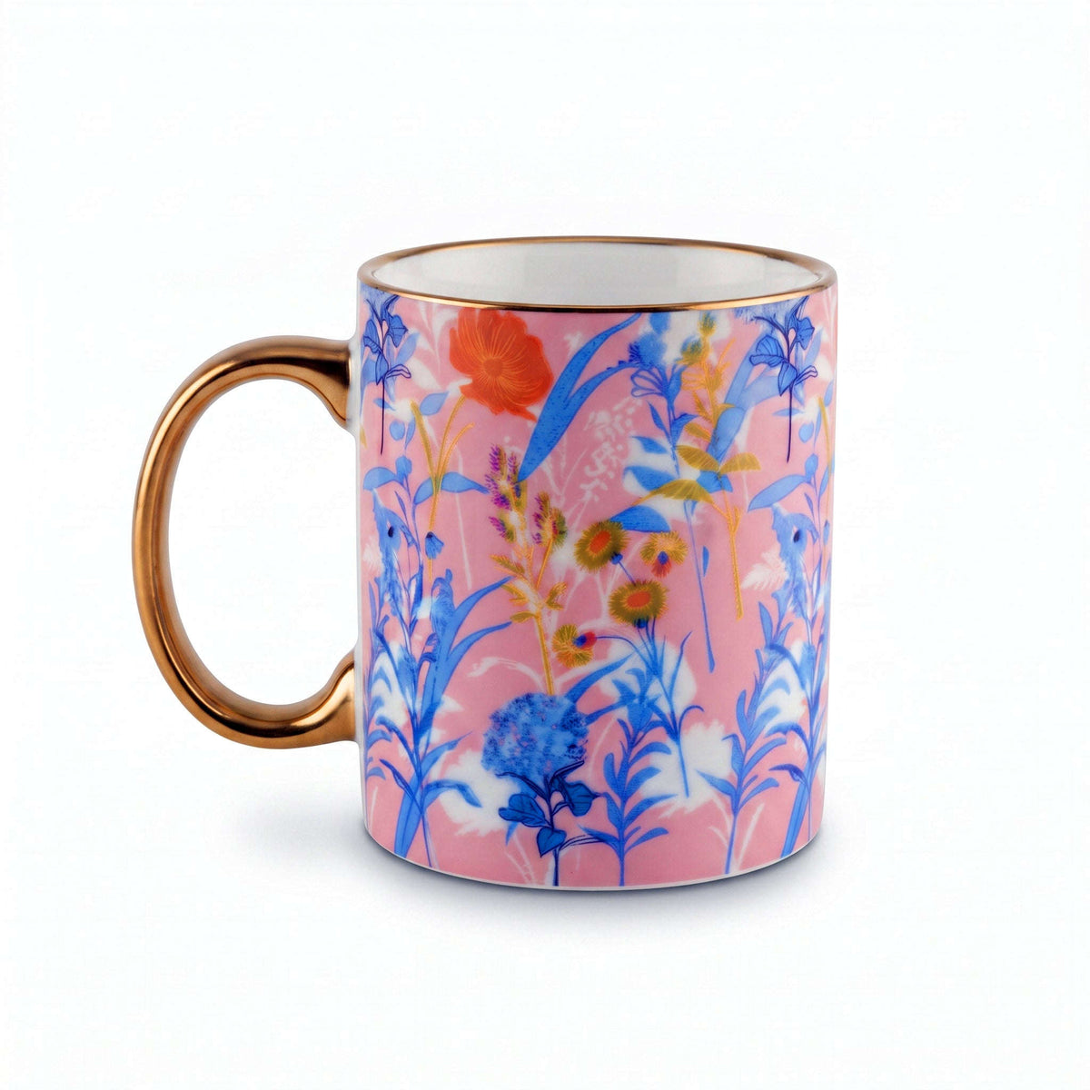 Danny Home 320 ML Gold Handle Ceramic Mug Kaka Bawa Sons