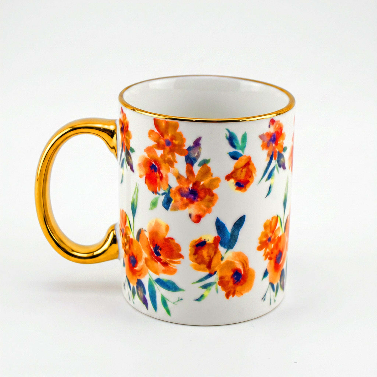 Danny Home 320 ML Gold Handle Ceramic Mug Kaka Bawa Sons