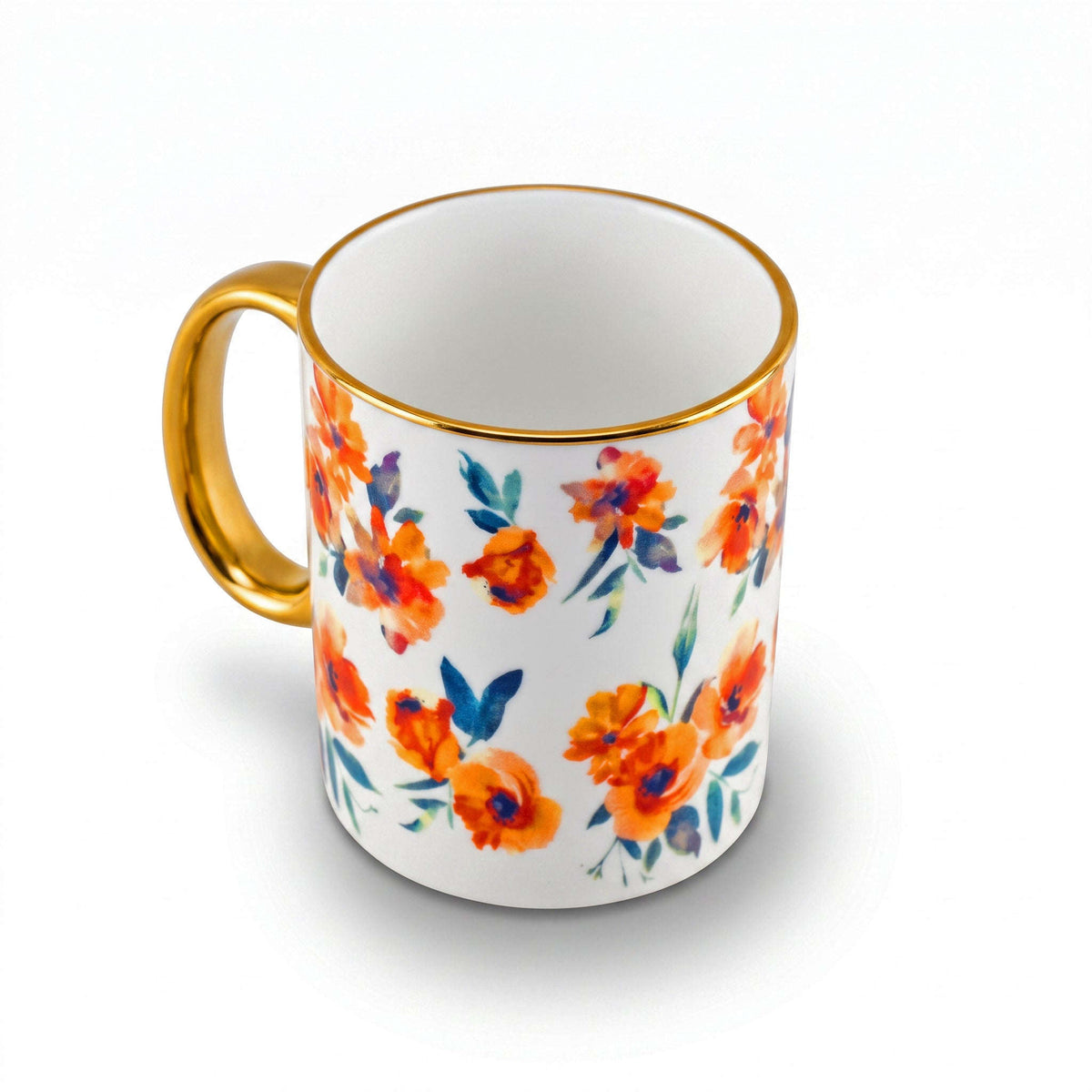Danny Home 320 ML Gold Handle Ceramic Mug Kaka Bawa Sons