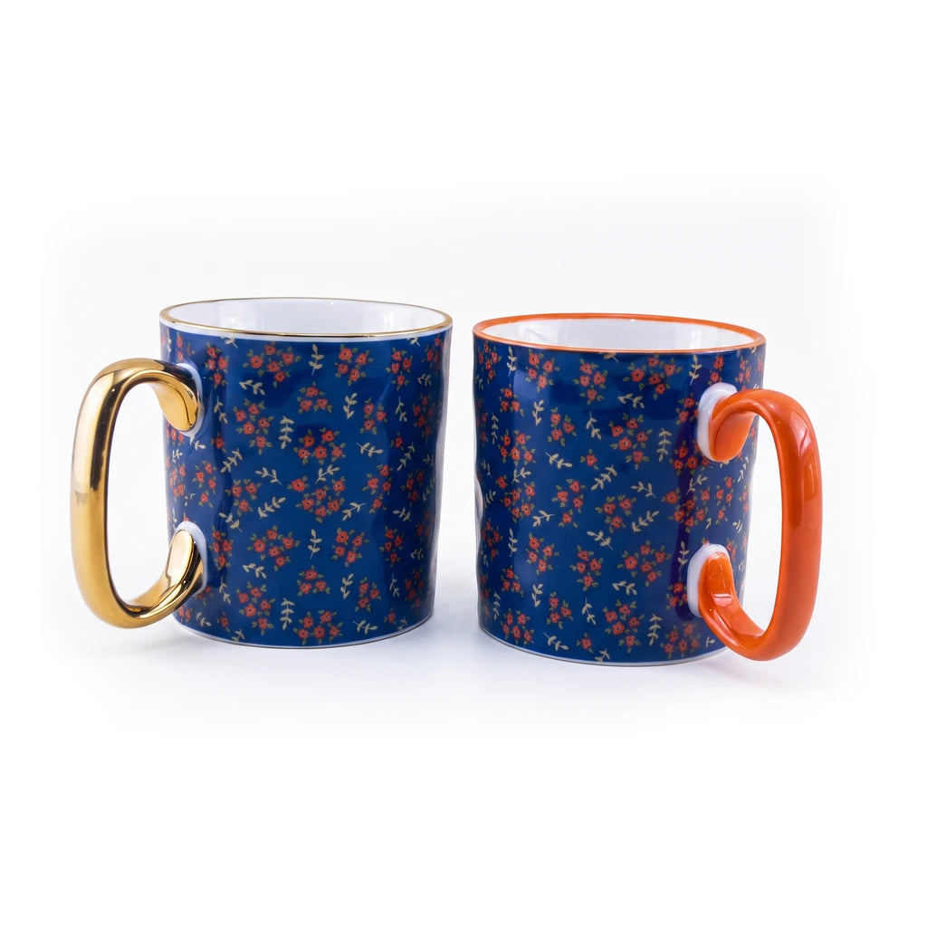 Danny Home 2-Piece Porcelain Mug - 450 ML | Midnight Meadow