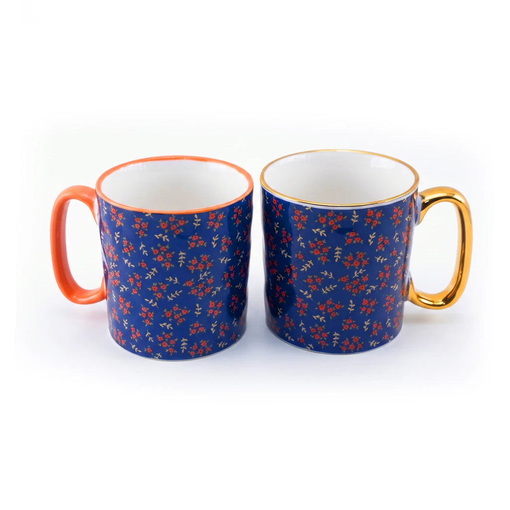 Danny Home 2-Piece Porcelain Mug - 450 ML | Midnight Meadow