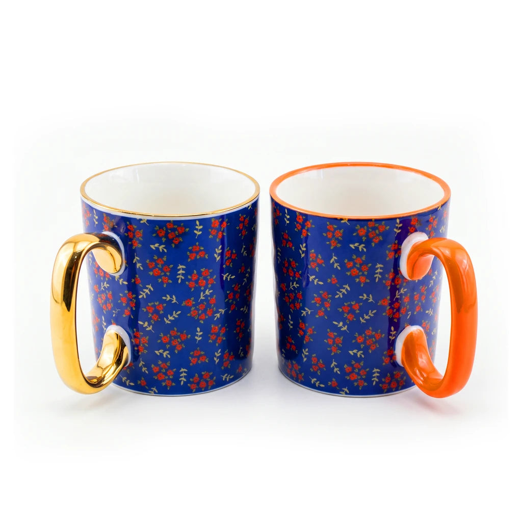 Danny Home 2-Piece Porcelain Mug - 450 ML | Midnight Meadow
