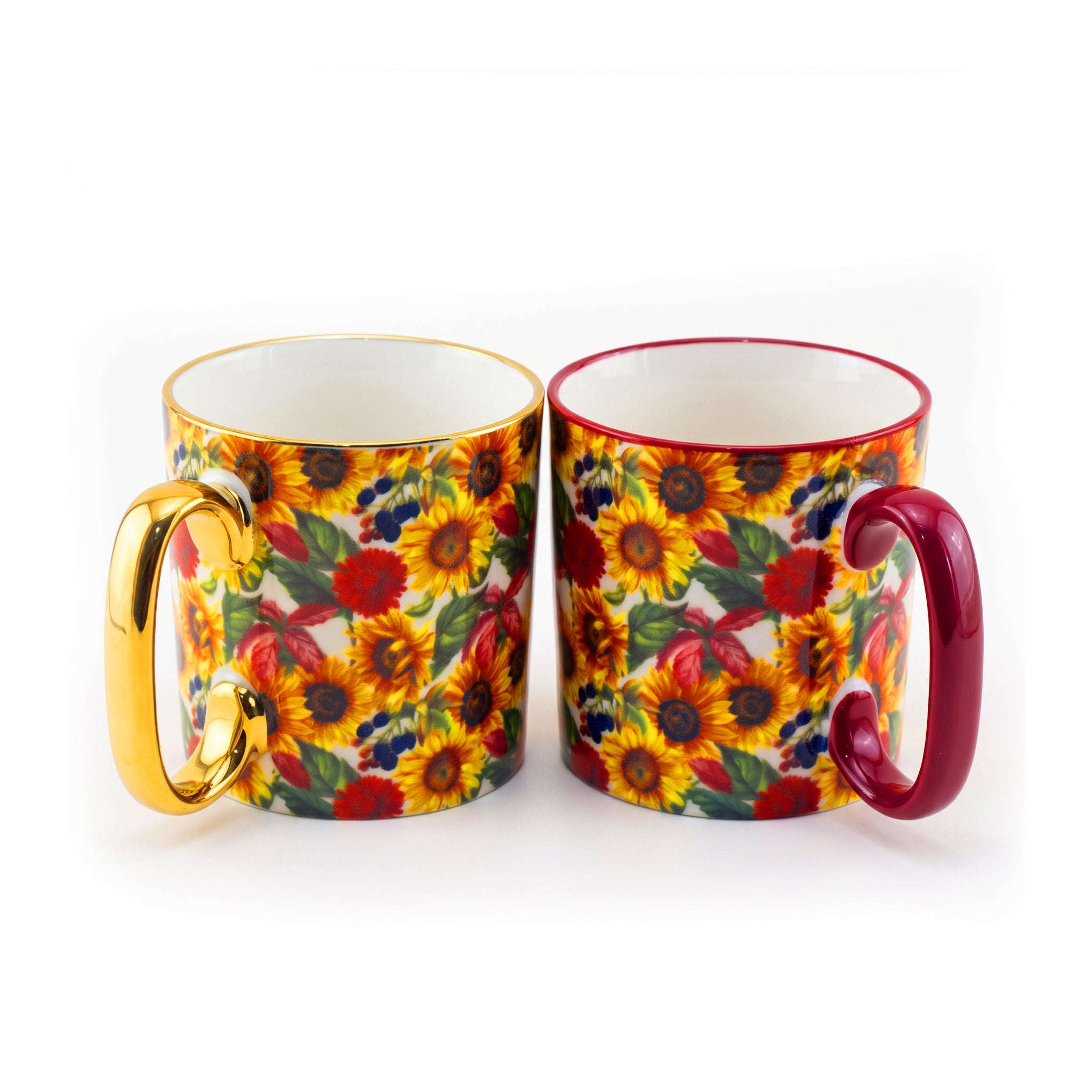 Danny Home 2-Pieces 450 ML Twin Floral Porcelain Mugs Kaka Bawa Sons