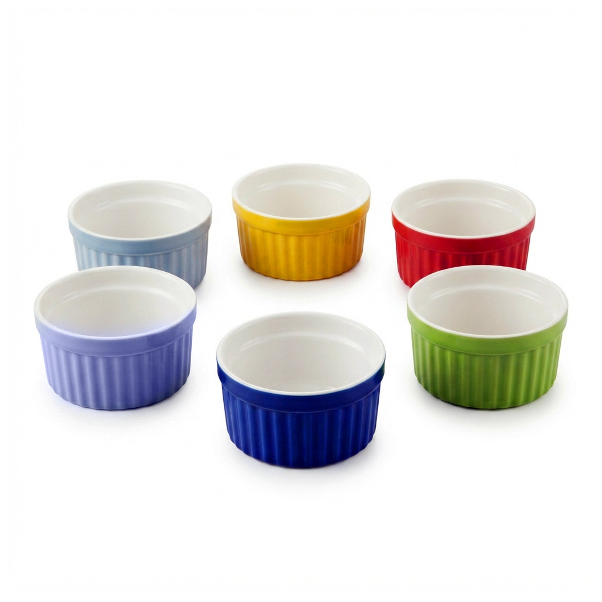 Danny Home 6-Piece 285 ML 11*5.4 Cm Ceramic Color Ramekins Set