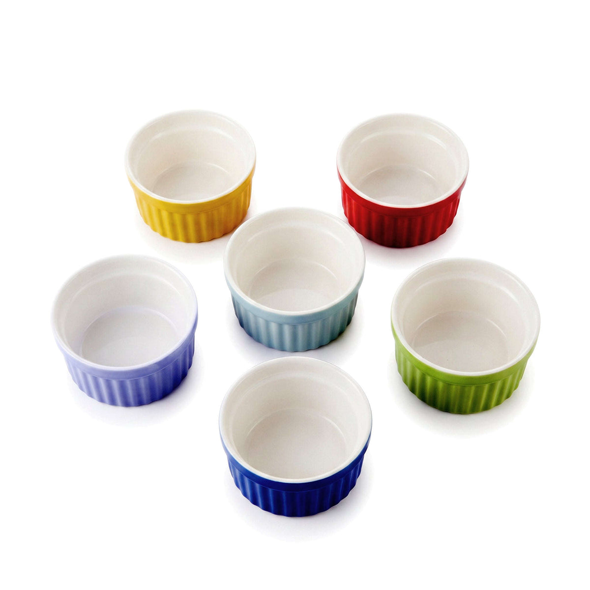 Danny Home 6-Piece 285 ML 11*5.4 Cm Ceramic Color Ramekins Set Kaka Bawa Sons