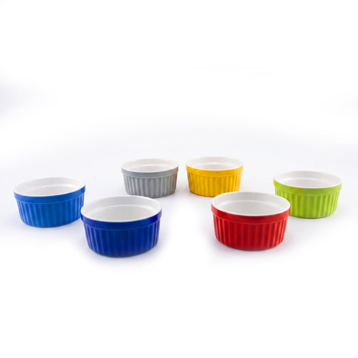 Danny Home 6-Piece 285 ML 11*5.4 Cm Ceramic Color Ramekins Set Kaka Bawa Sons