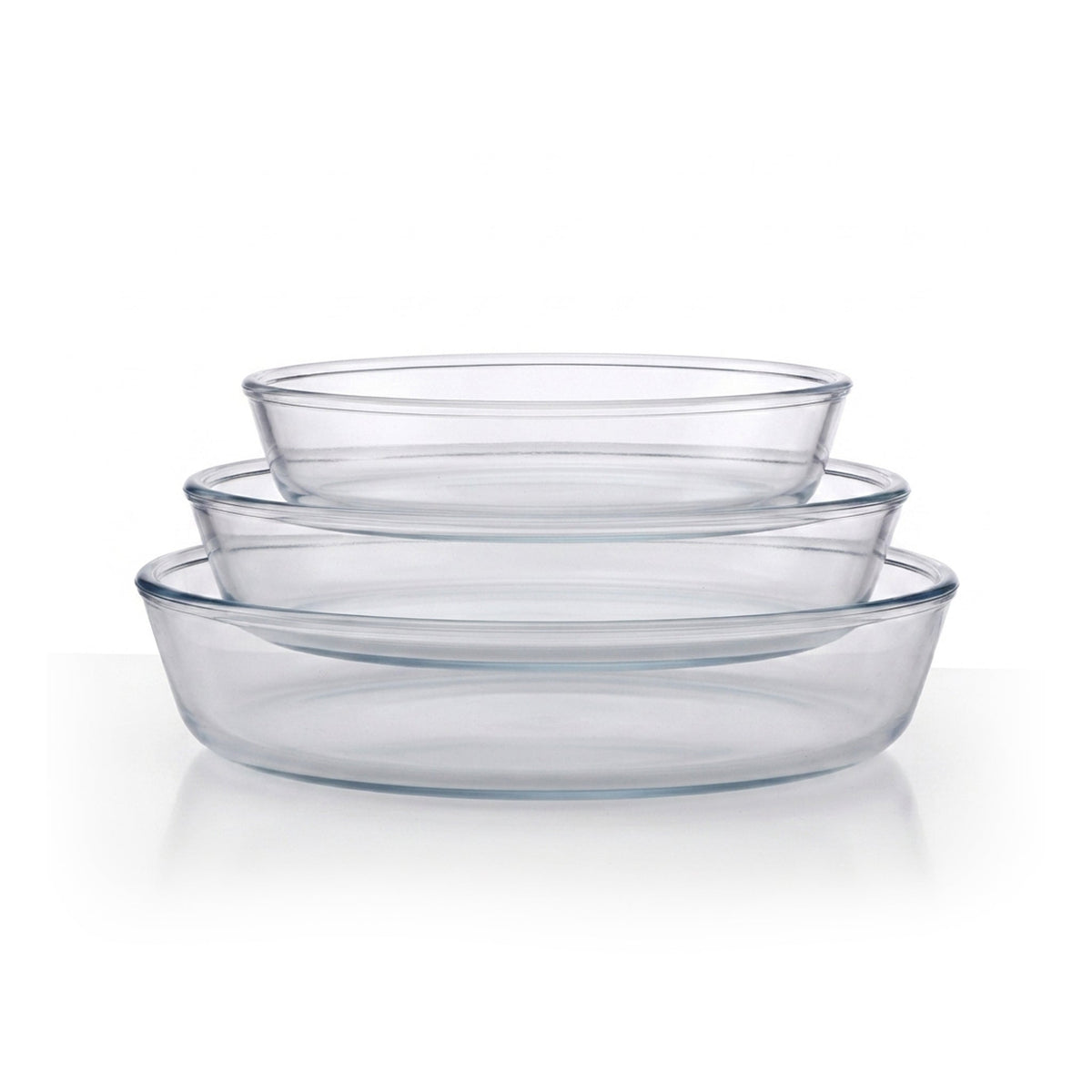 Danny Home 3-piece Oval Glass Dish Set Kaka Bawa Sons