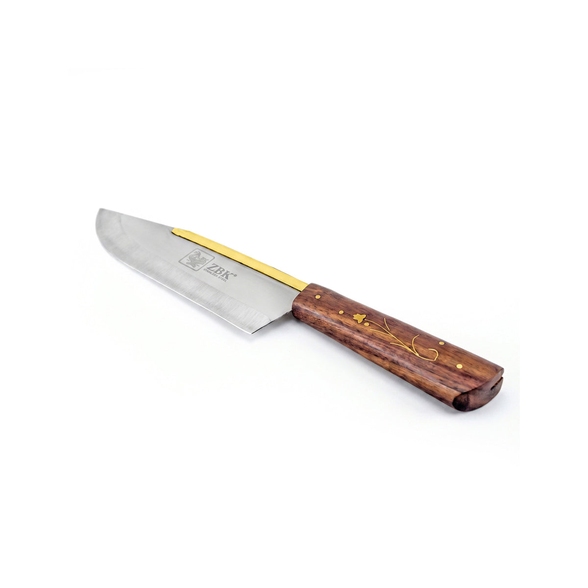 Z.B.K Stainless Steel Pointed Butcher Knife With Wooden Handle Kaka Bawa Sons
