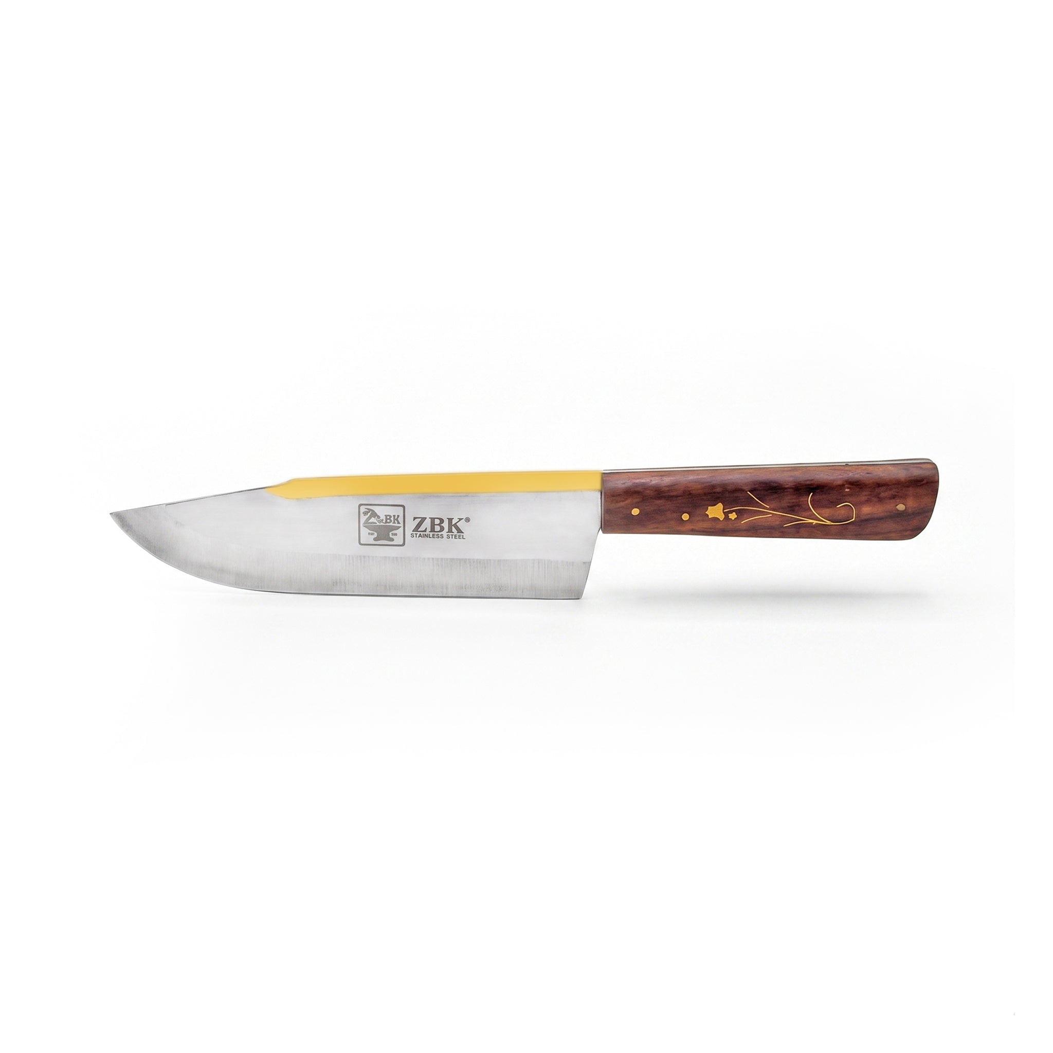 Z.B.K Stainless Steel Pointed Butcher Knife With Wooden Handle