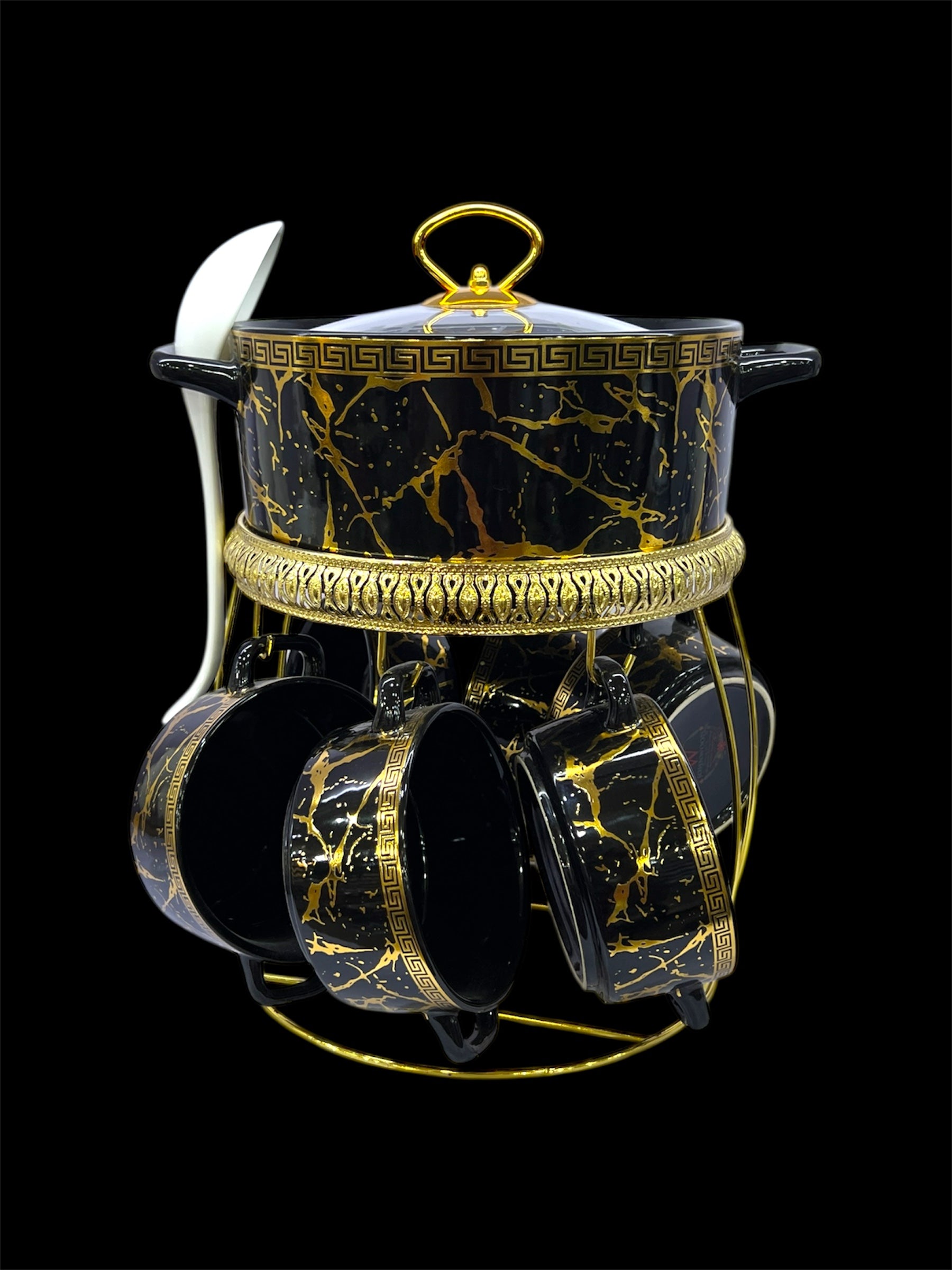 Royale Soup Set of 14 Pcs With Stand