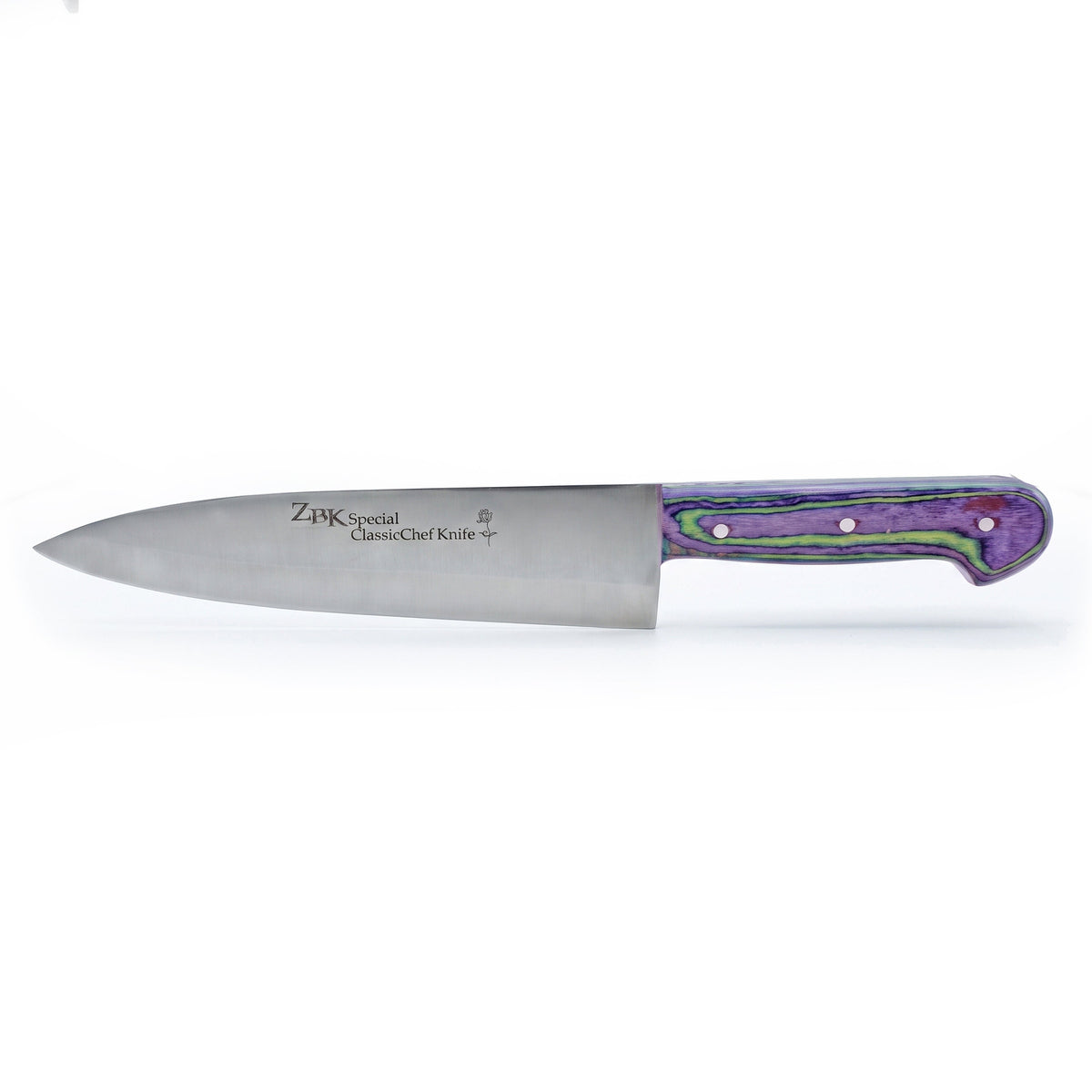 Z.B.K Stainless Steel Butcher Knife With Colored Wooden Handle Kaka Bawa Sons