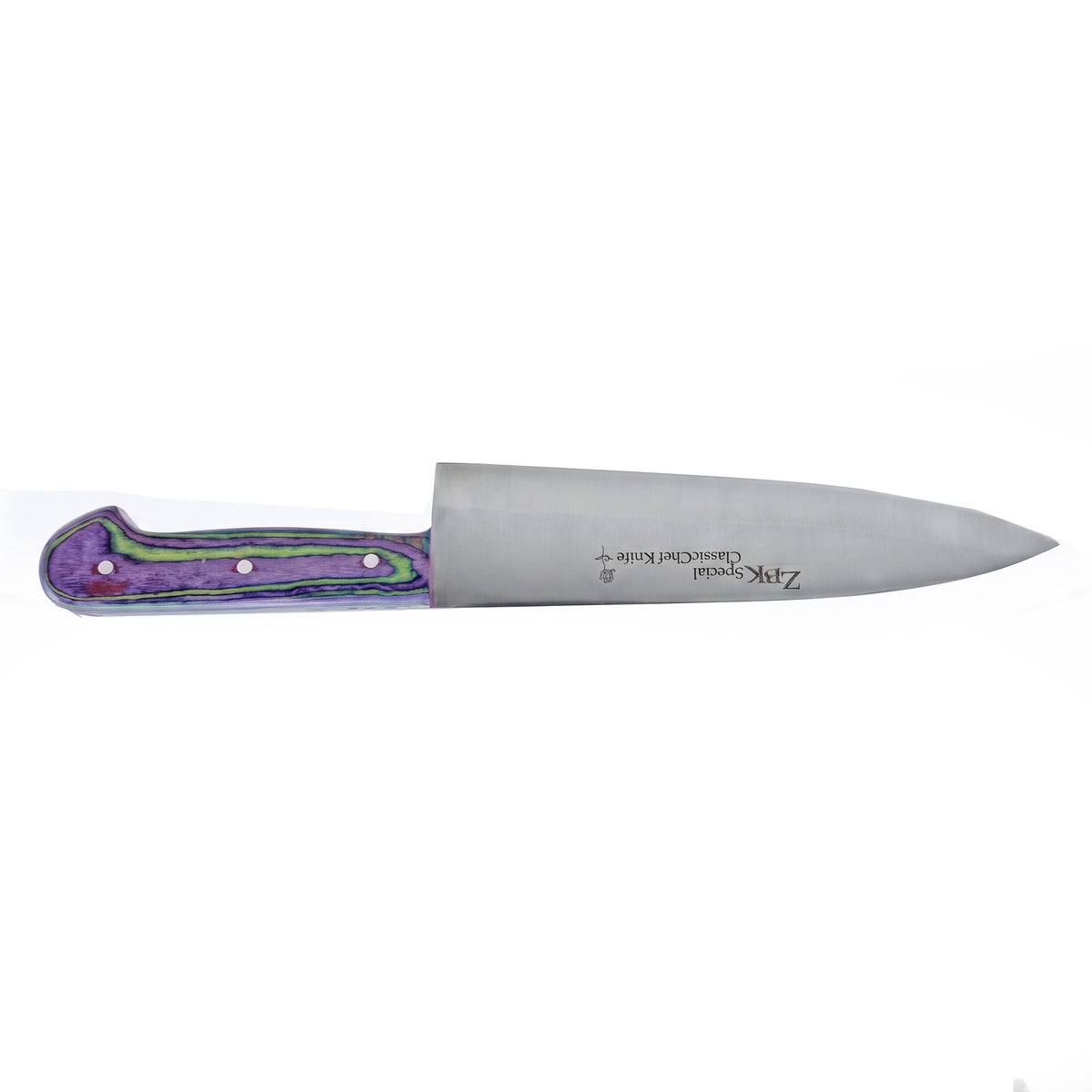 Z.B.K Stainless Steel Butcher Knife With Colored Wooden Handle Kaka Bawa Sons