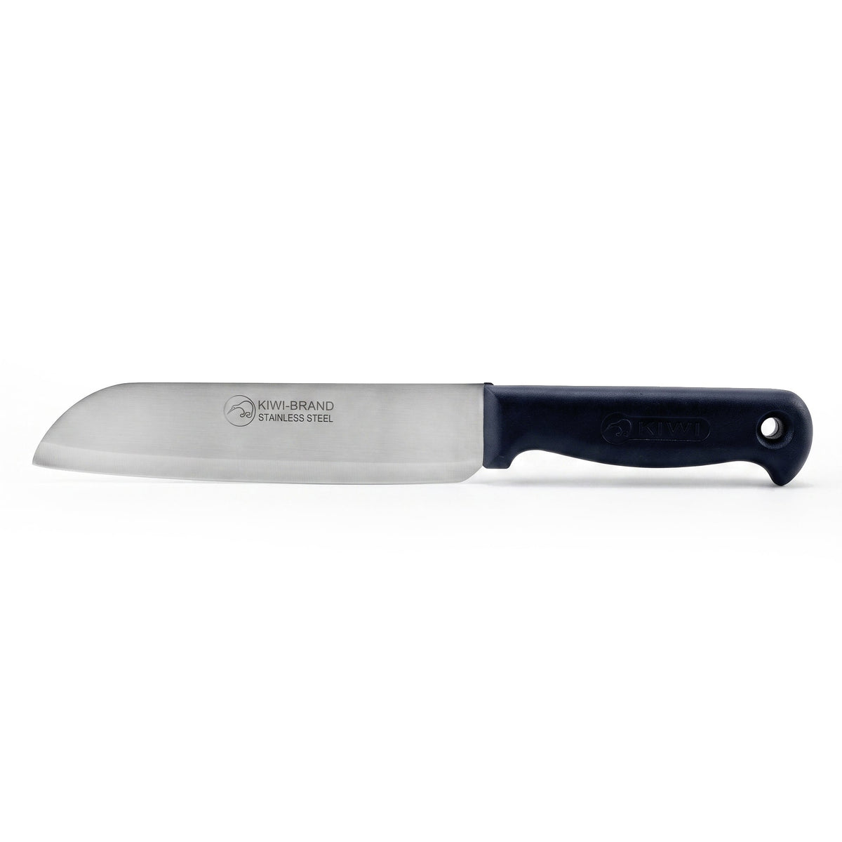 Z.B.K 8-Inch Stainless Steel Santoku Chef Knife With Black Silicon Handle Kaka Bawa Sons