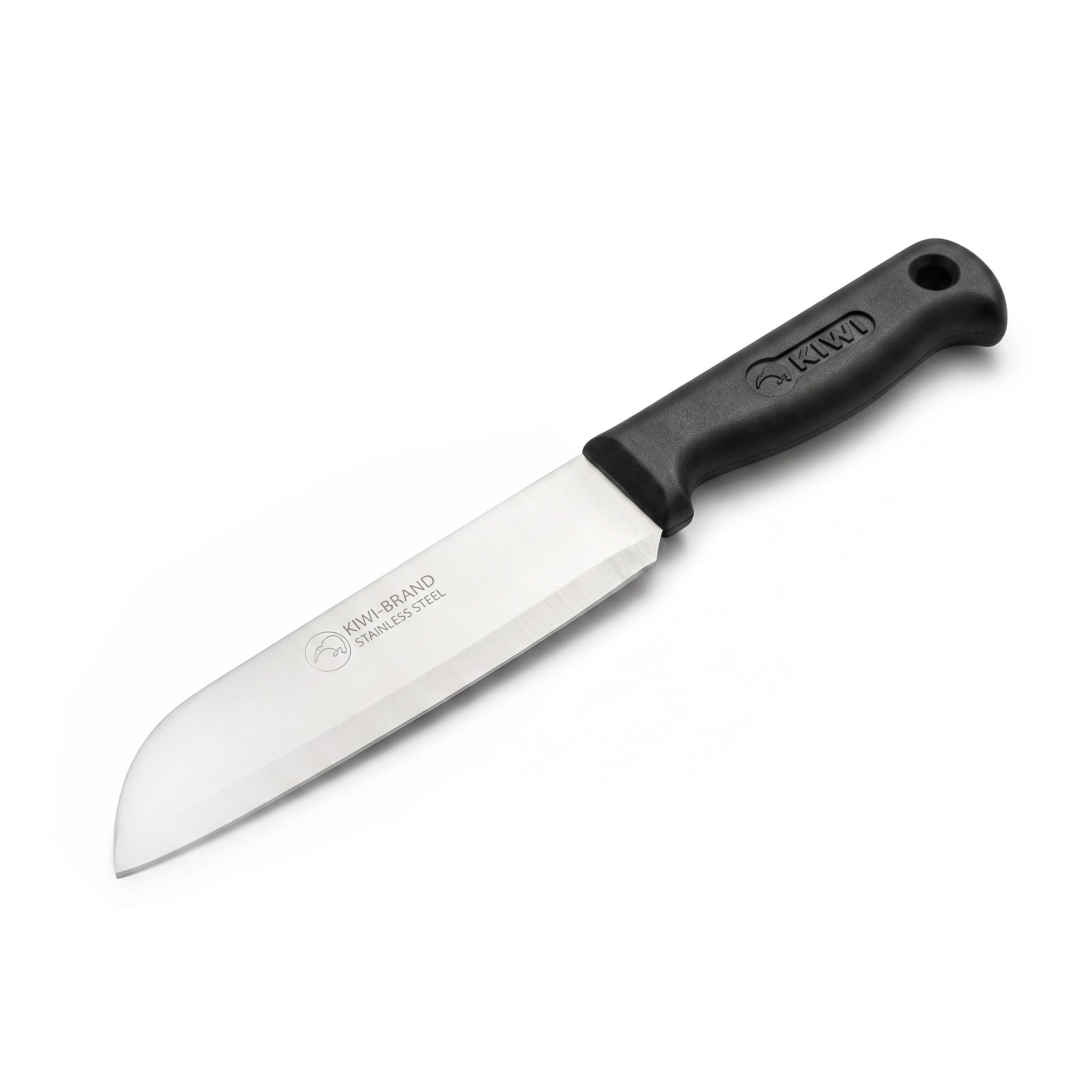 Z.B.K 8-Inch Stainless Steel Santoku Chef Knife With Black Silicon Handle