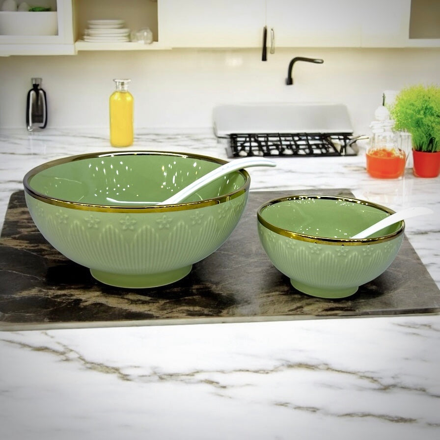 Onemore Soup Set Light Green (14/Pcs)