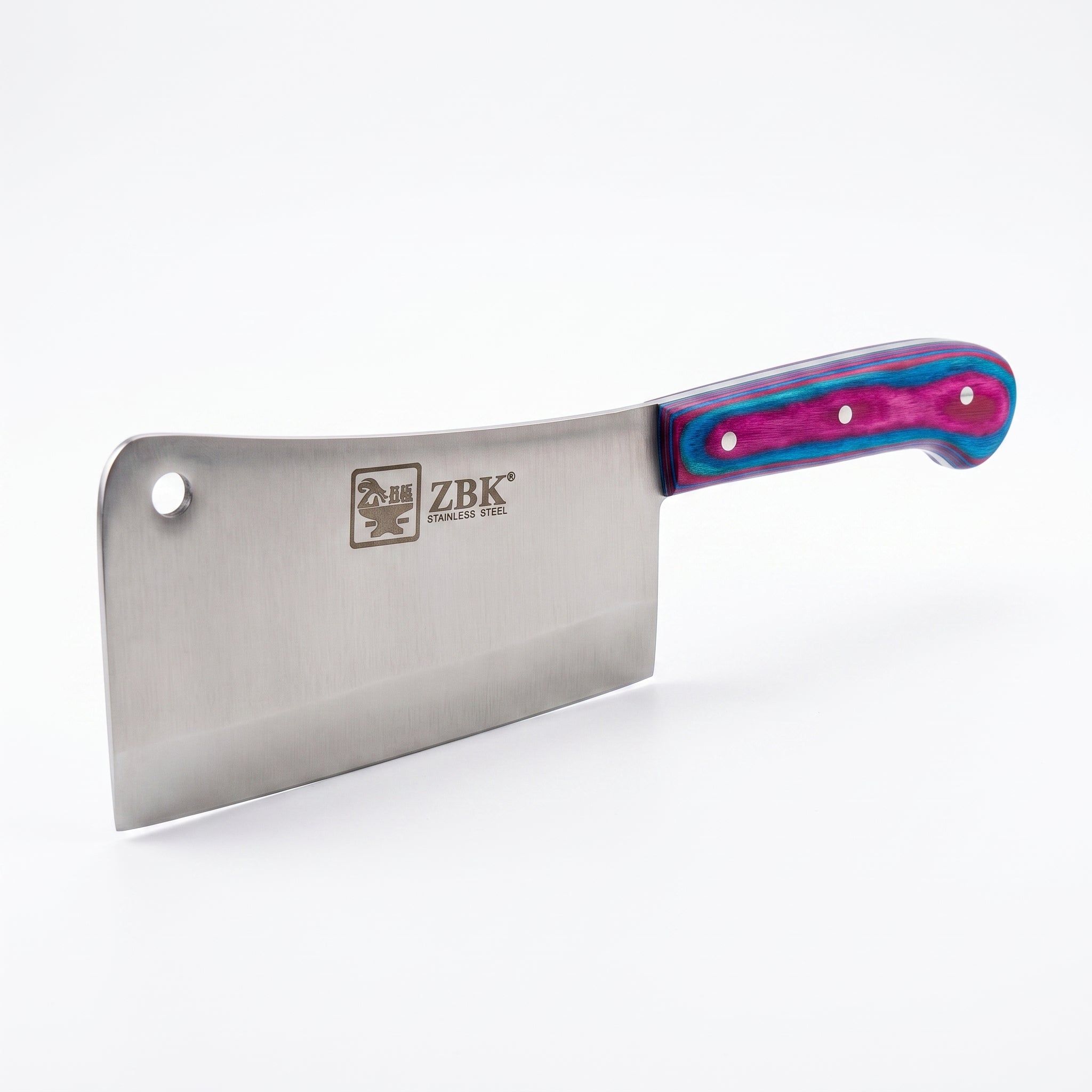 Z.B.K 12-Inch Stainless Steel Heavy-Duty Cleaver Chopper With Wooden Handle