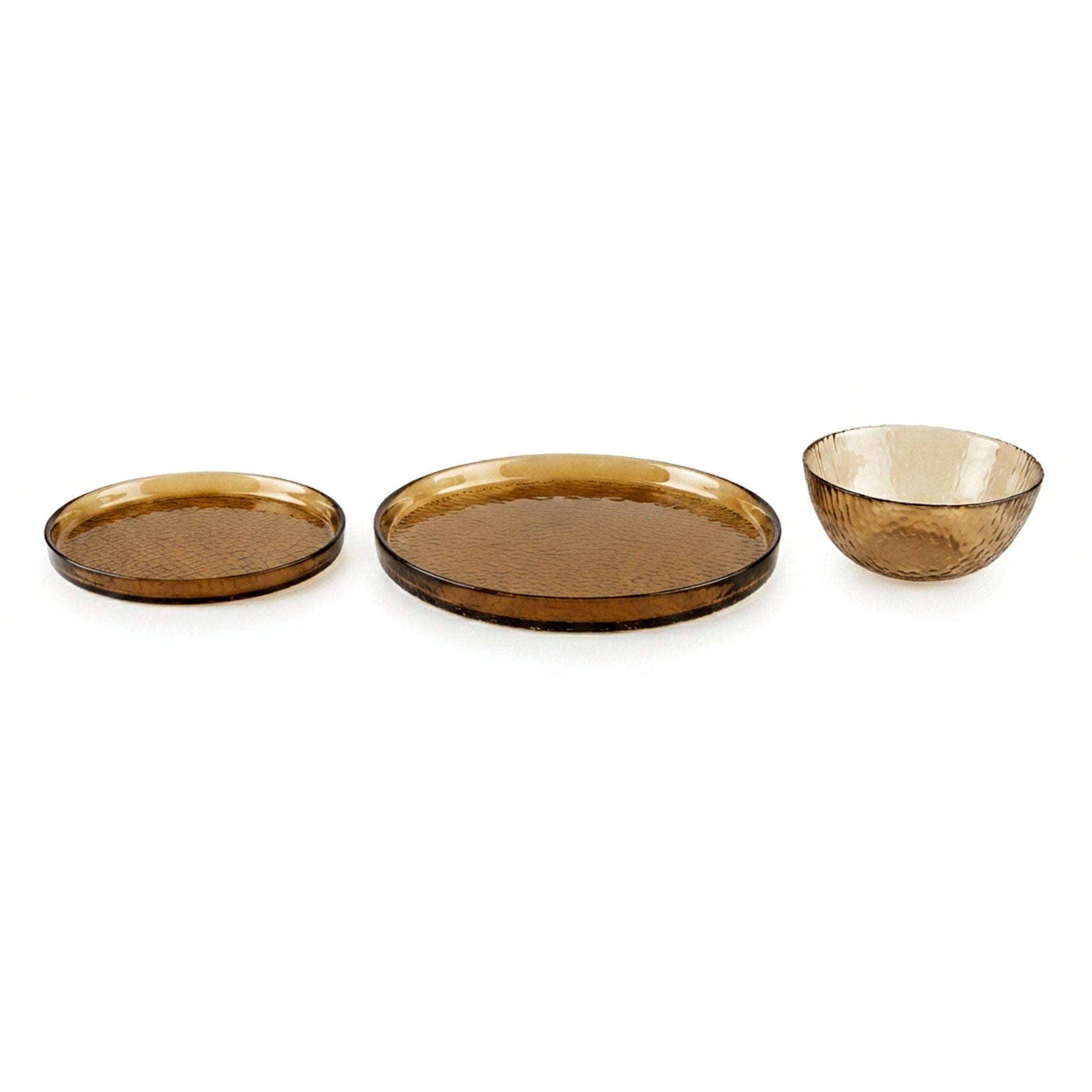 Danny Home 18-Pieces Glass Plate Set