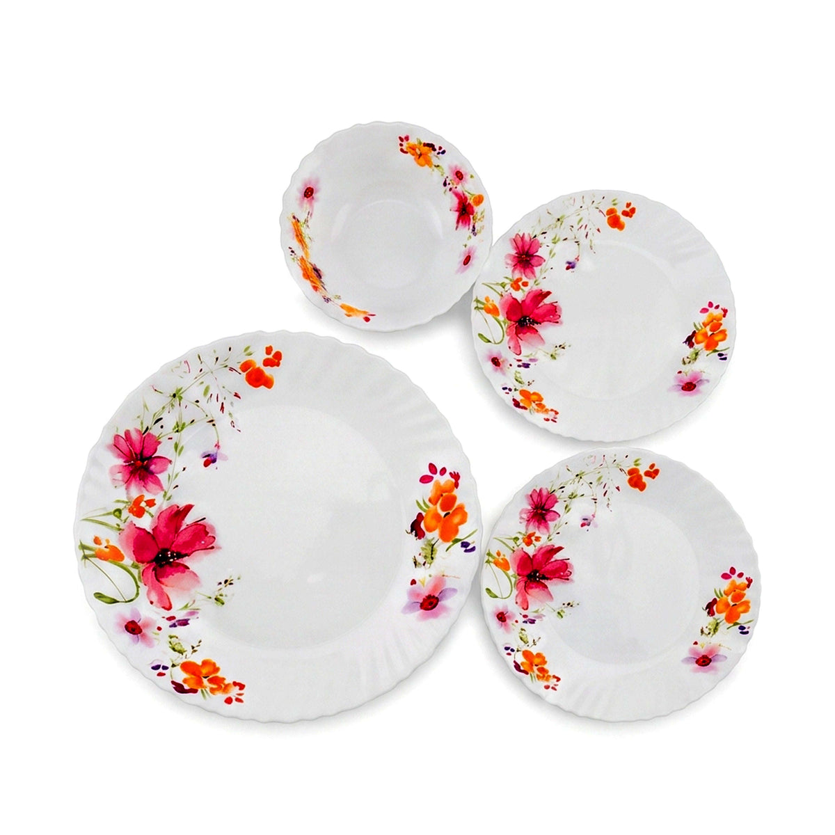 Danny Home 24-Piece Marble Plate Set Kaka Bawa Sons