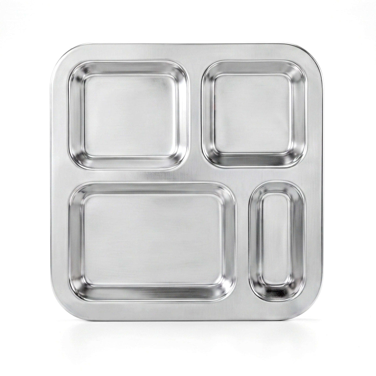 M.G 4-Portion Stainless Steel Rectangular Tray Kaka Bawa Sons