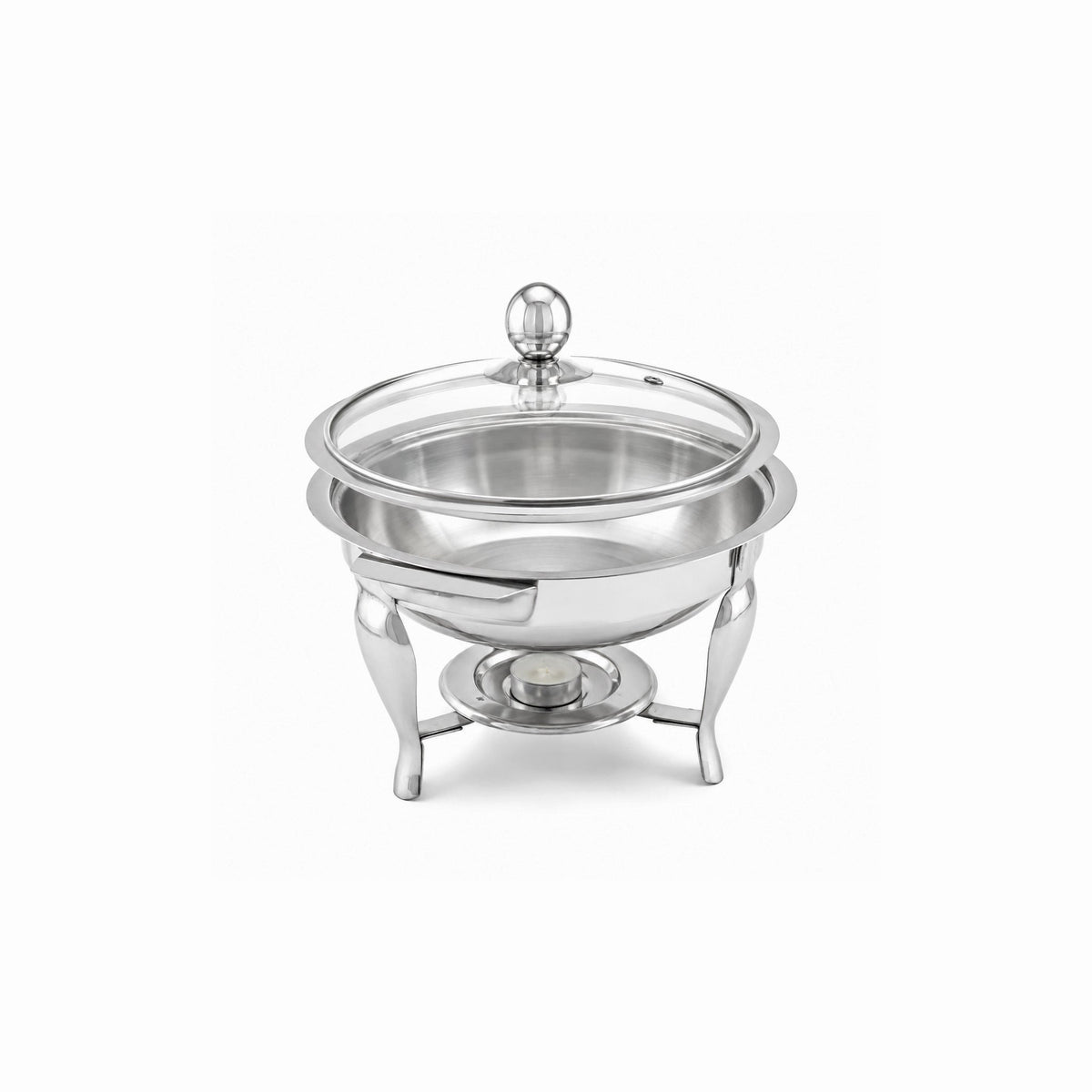 R/S Stainless Steel Serving Pot With Stand Kaka Bawa Sons