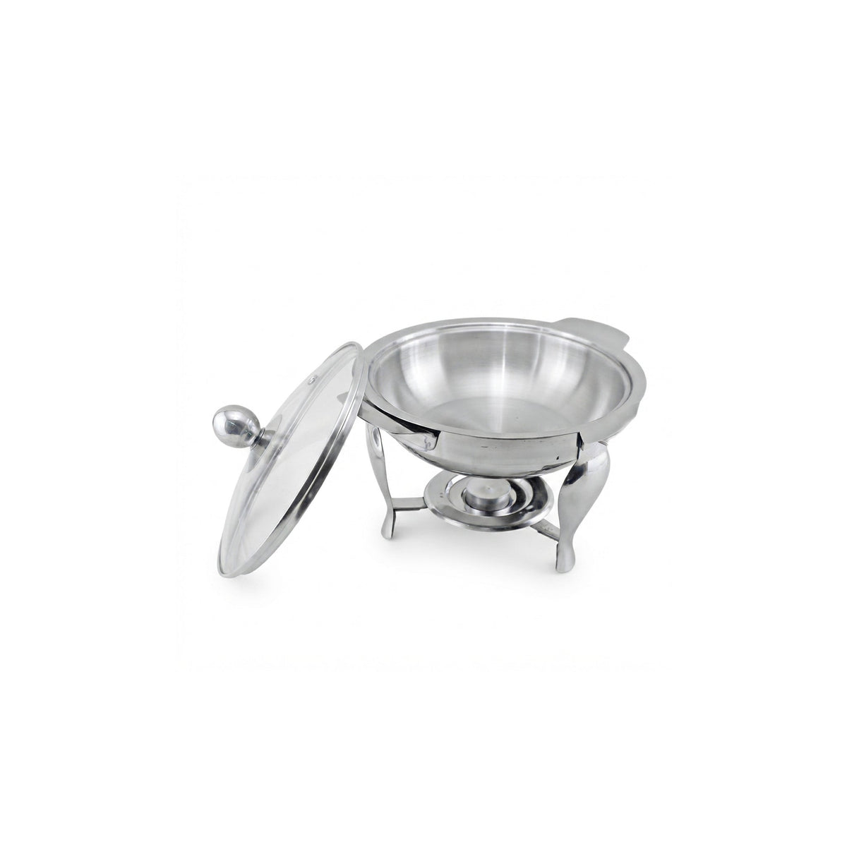 R/S Stainless Steel Serving Pot With Stand Kaka Bawa Sons