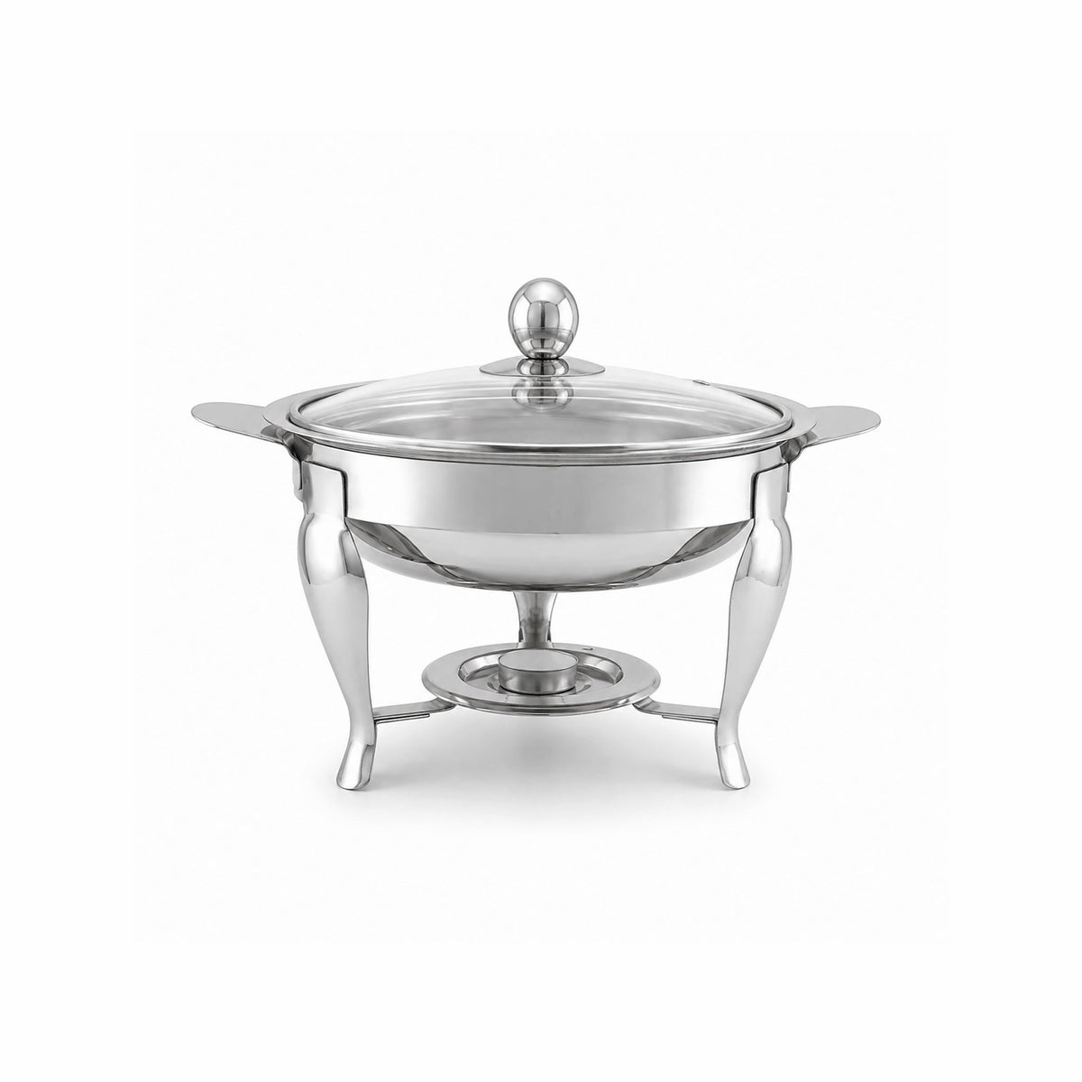 R/S Stainless Steel Serving Pot With Stand Kaka Bawa Sons
