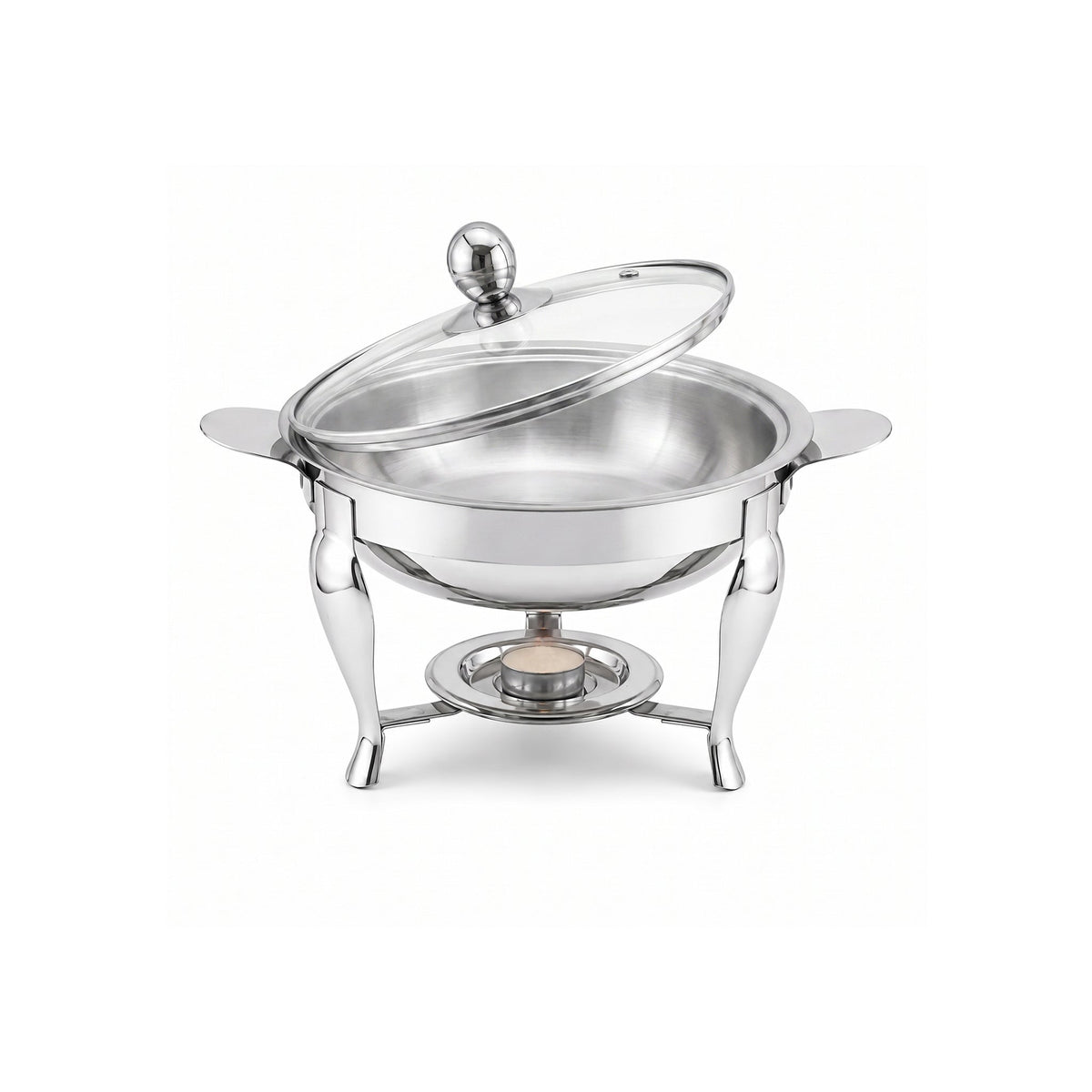 R/S Stainless Steel Serving Pot With Stand Kaka Bawa Sons