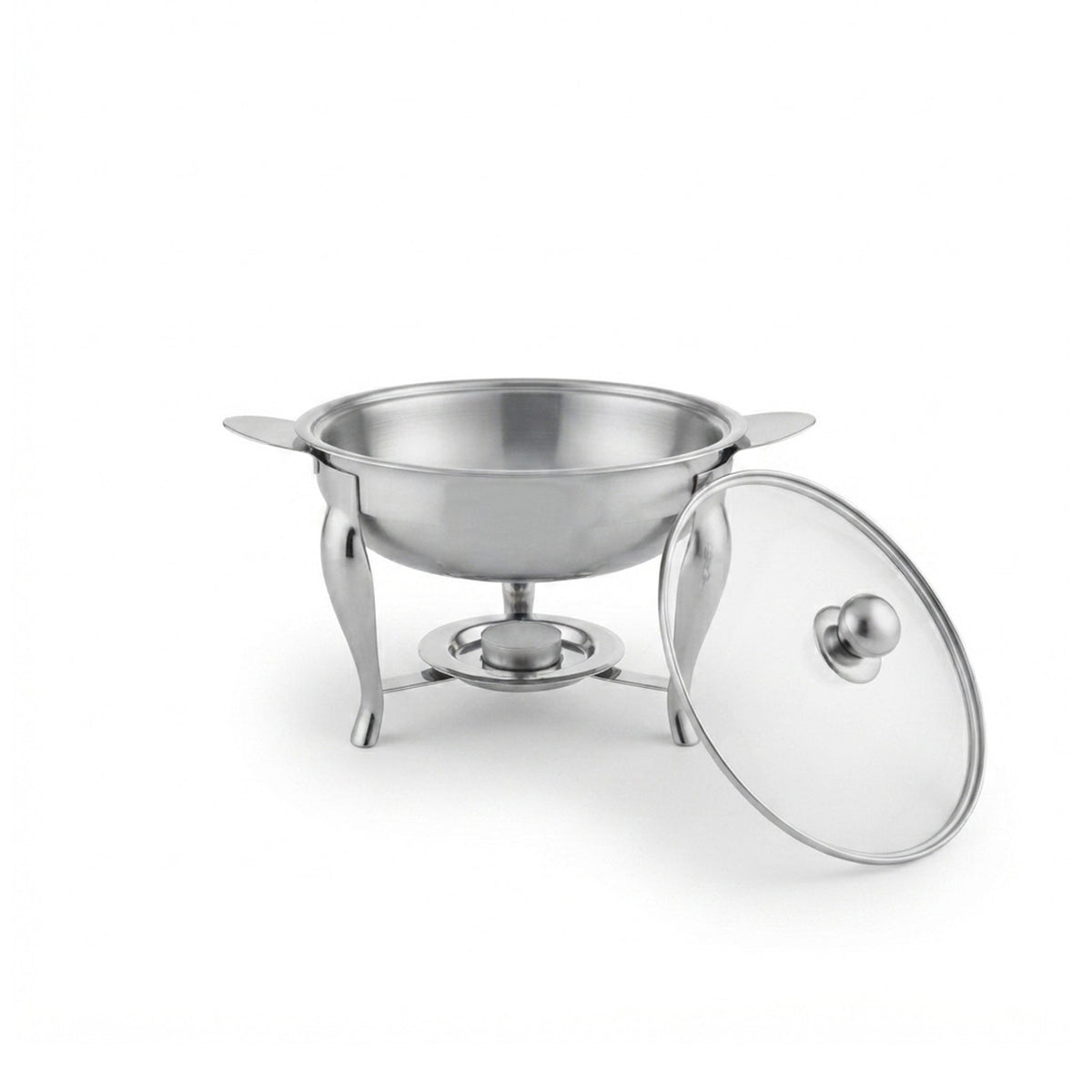 R/S Stainless Steel Serving Pot With Stand Kaka Bawa Sons