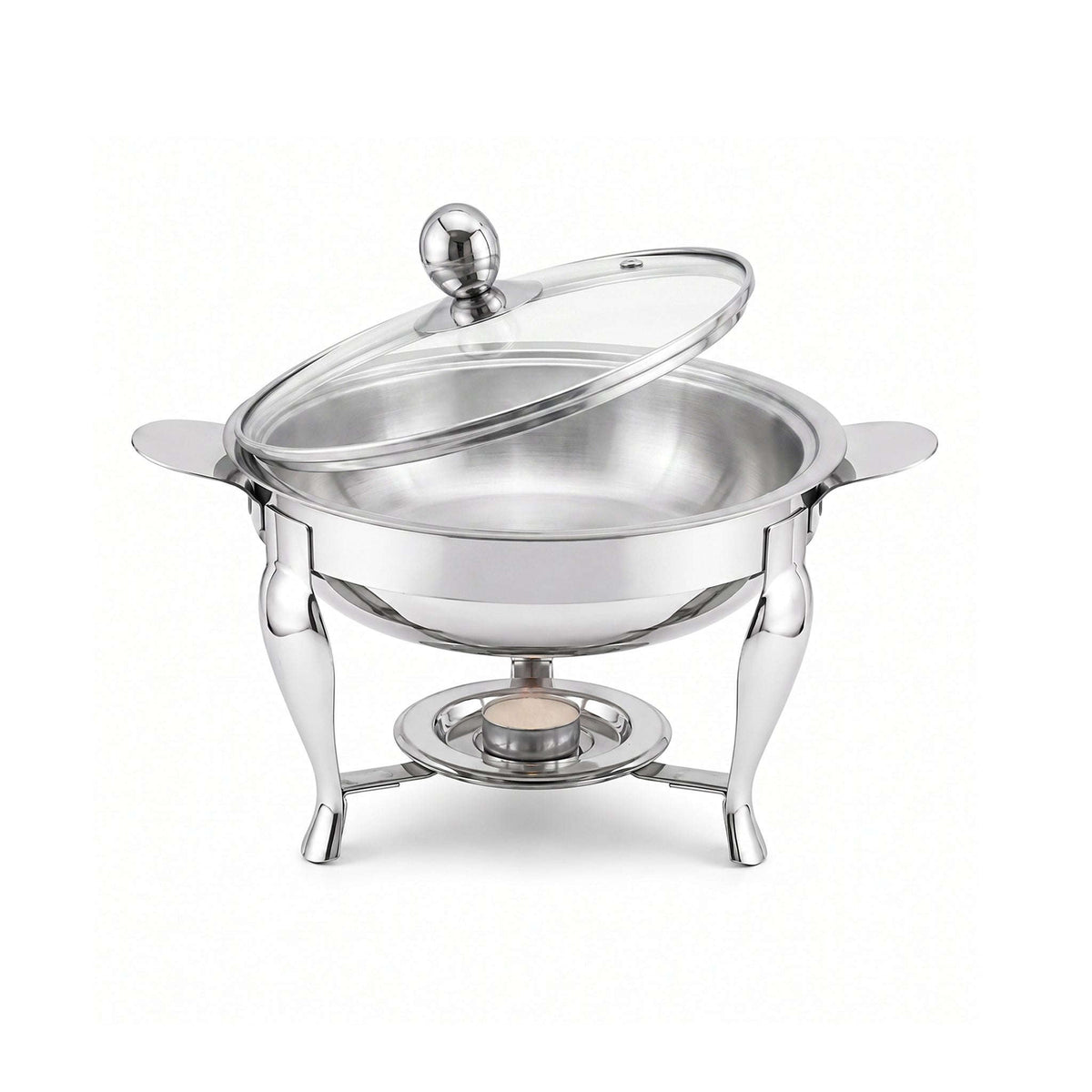 R/S Stainless Steel Serving Pot With Stand Kaka Bawa Sons
