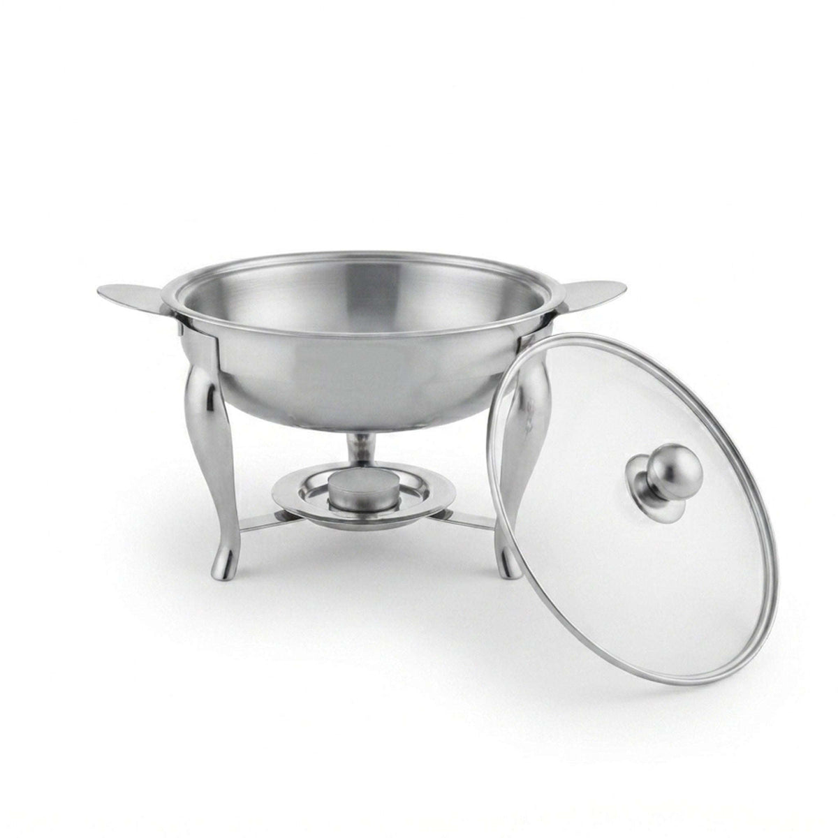 R/S Stainless Steel Serving Pot With Stand Kaka Bawa Sons