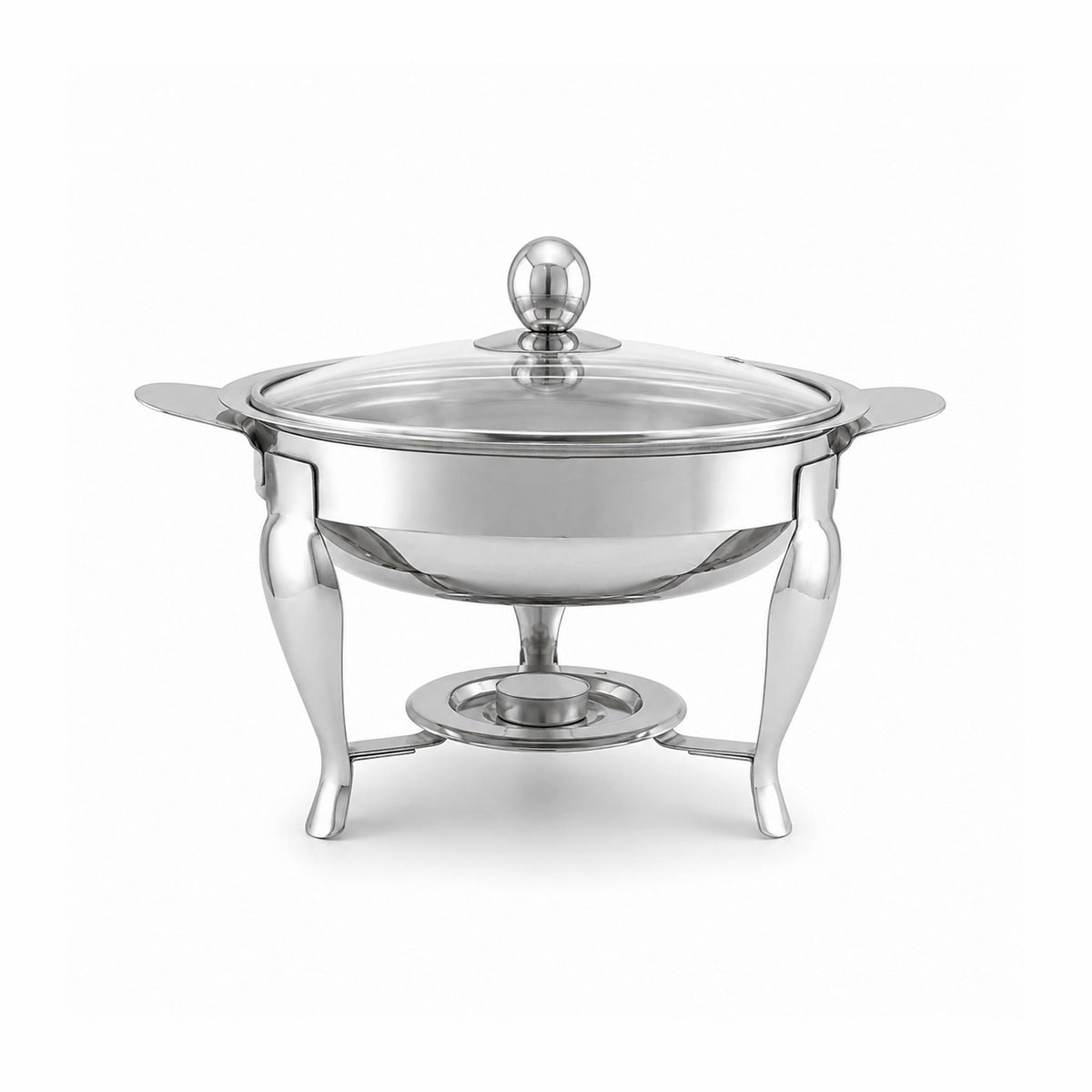R/S Stainless Steel Serving Pot With Stand Kaka Bawa Sons